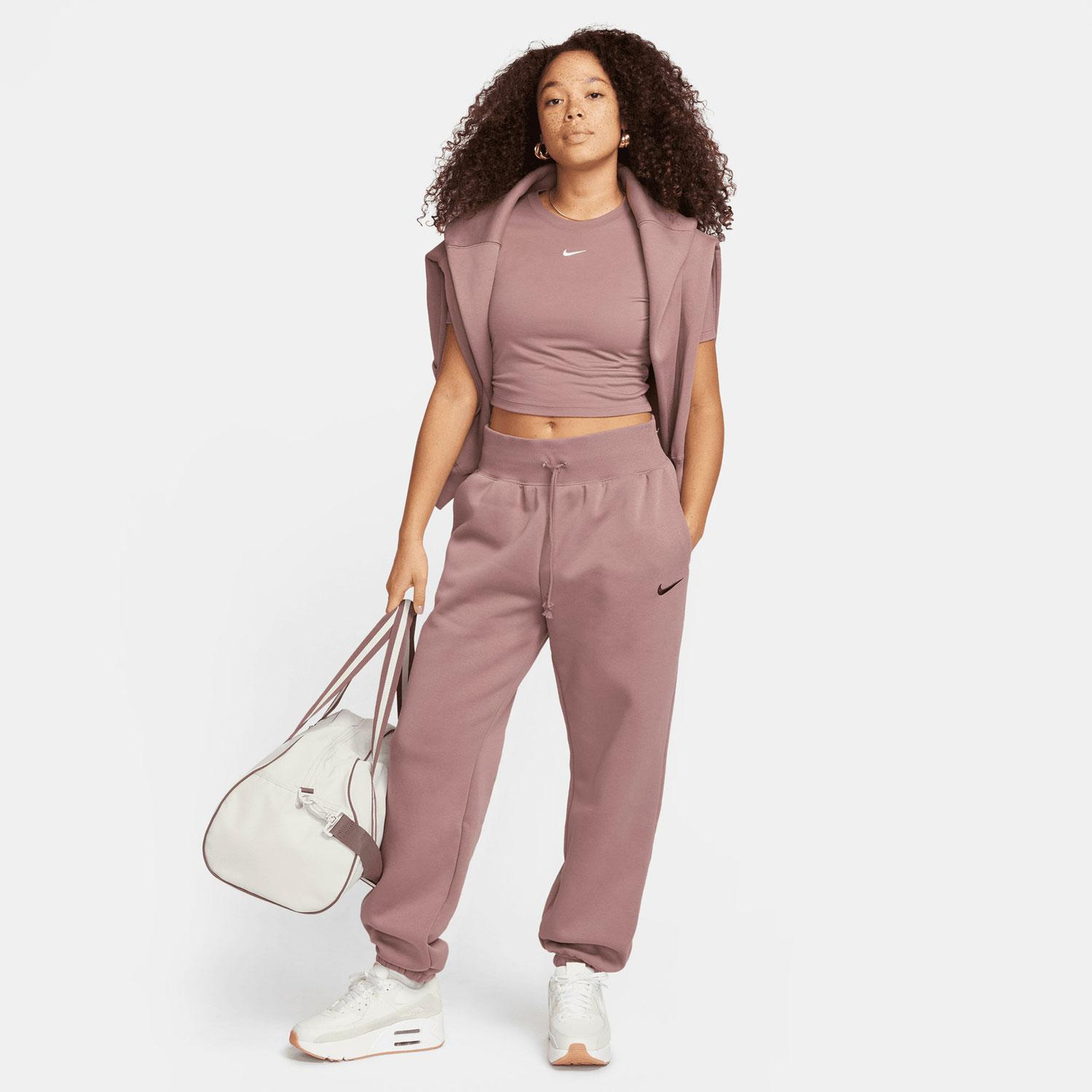 Nike Sportswear Phoenix Fleece Kadın Pembe Eşofman Altı