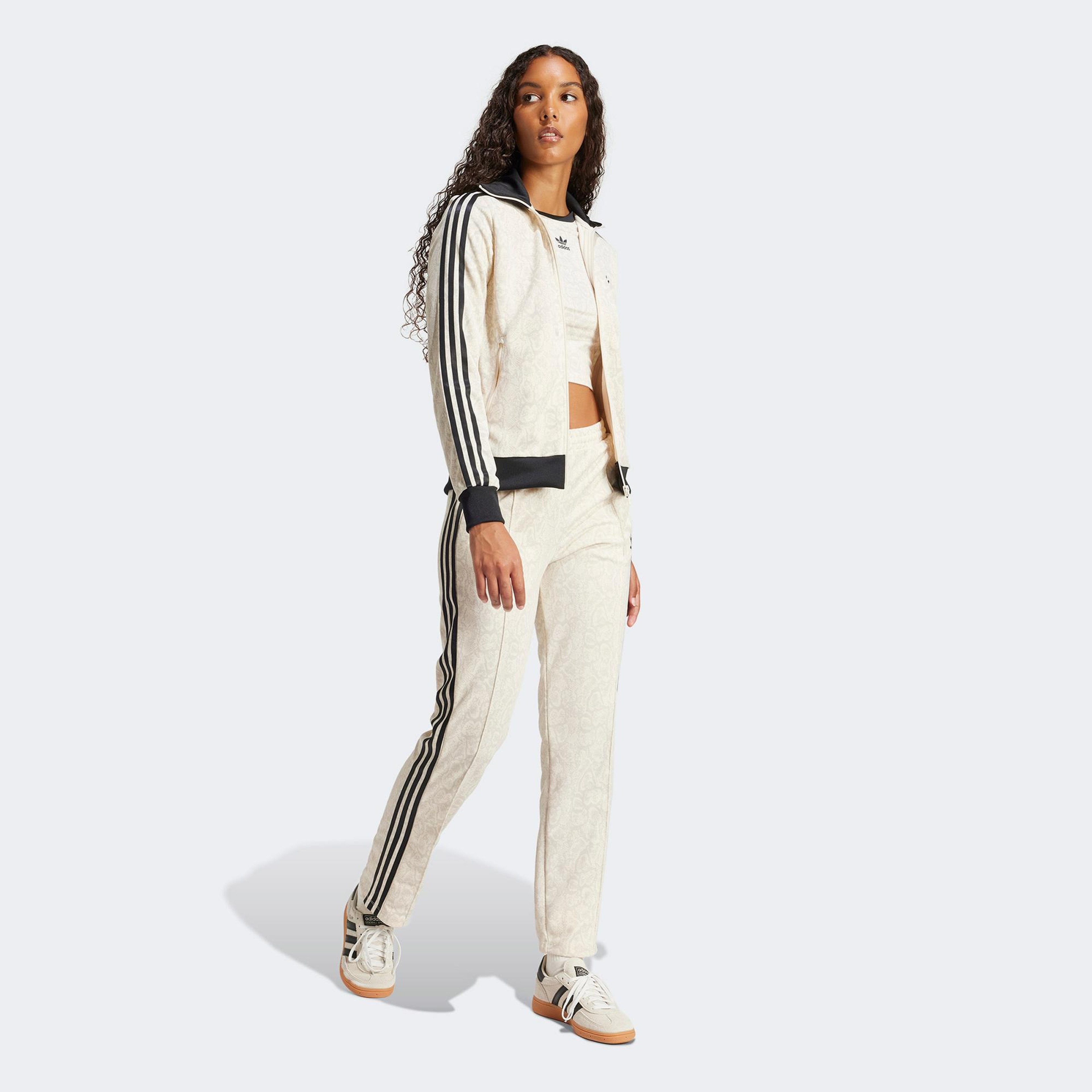 Adidas Snake Kadın Beyaz Eşofman Üstü