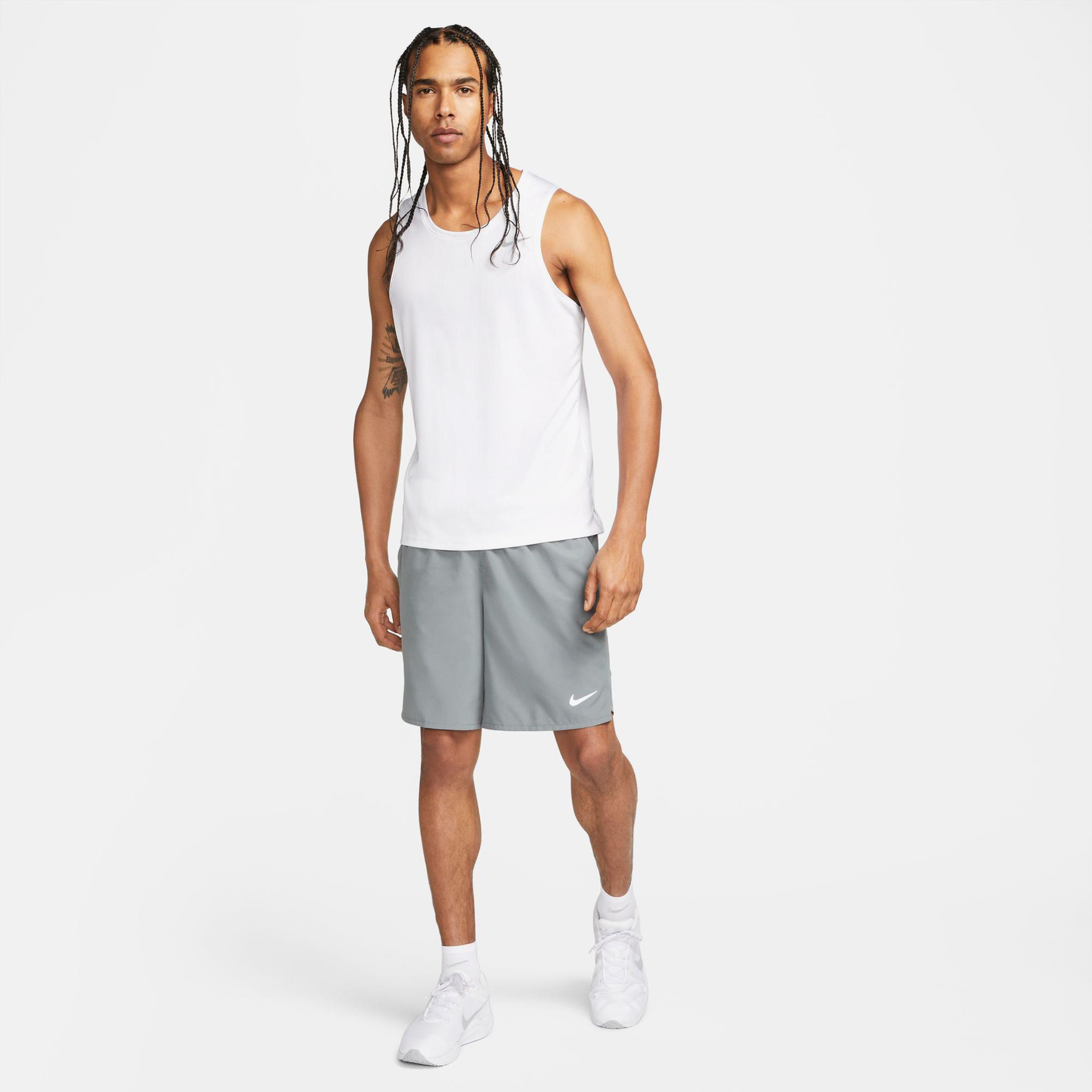 Nike Dri-Fıt Miler Tank Erkek Beyaz Kolsuz T-Shirt