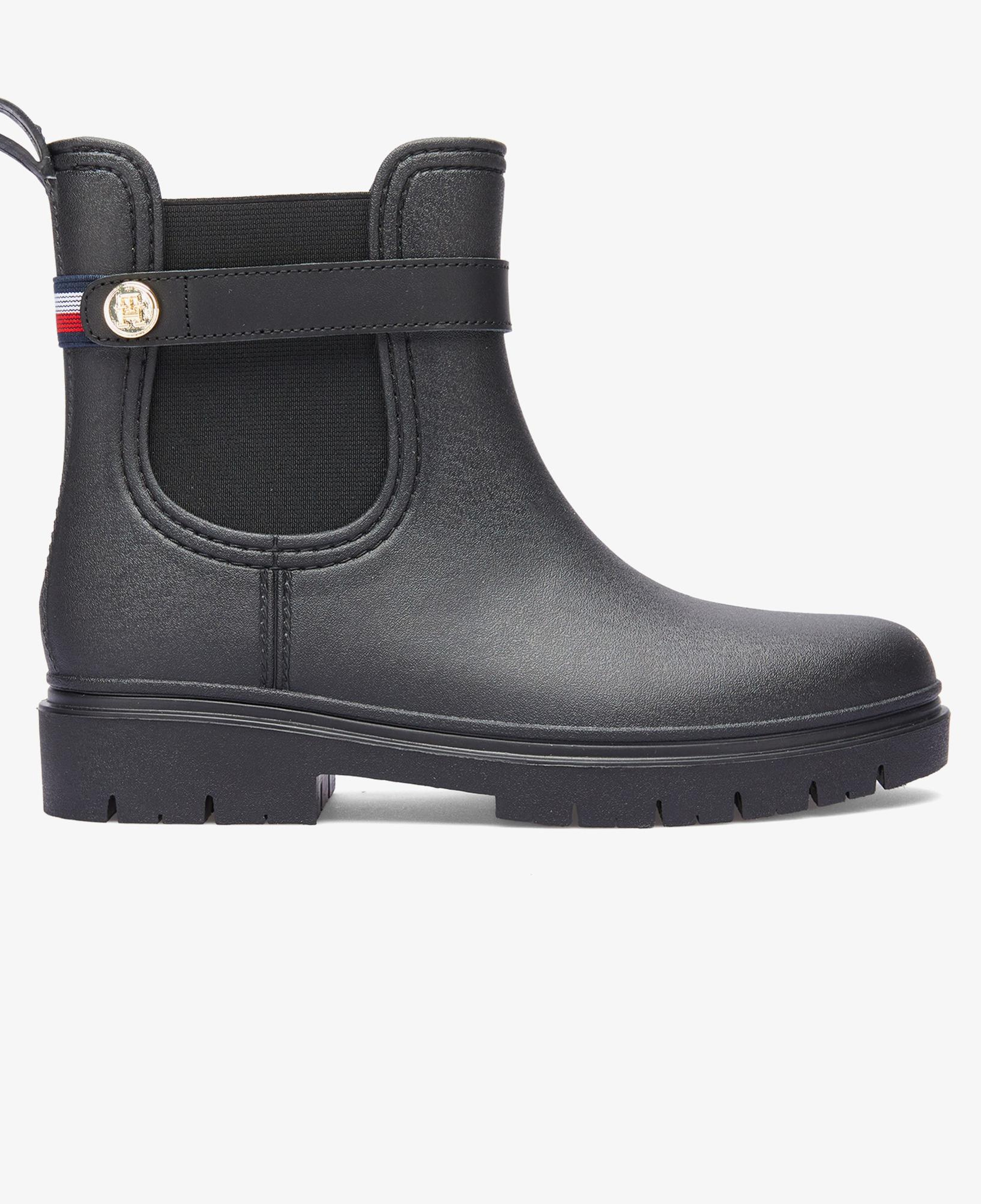 Tommy Hilfiger Stud Rubberised Kadın Siyah Yağmur Botu