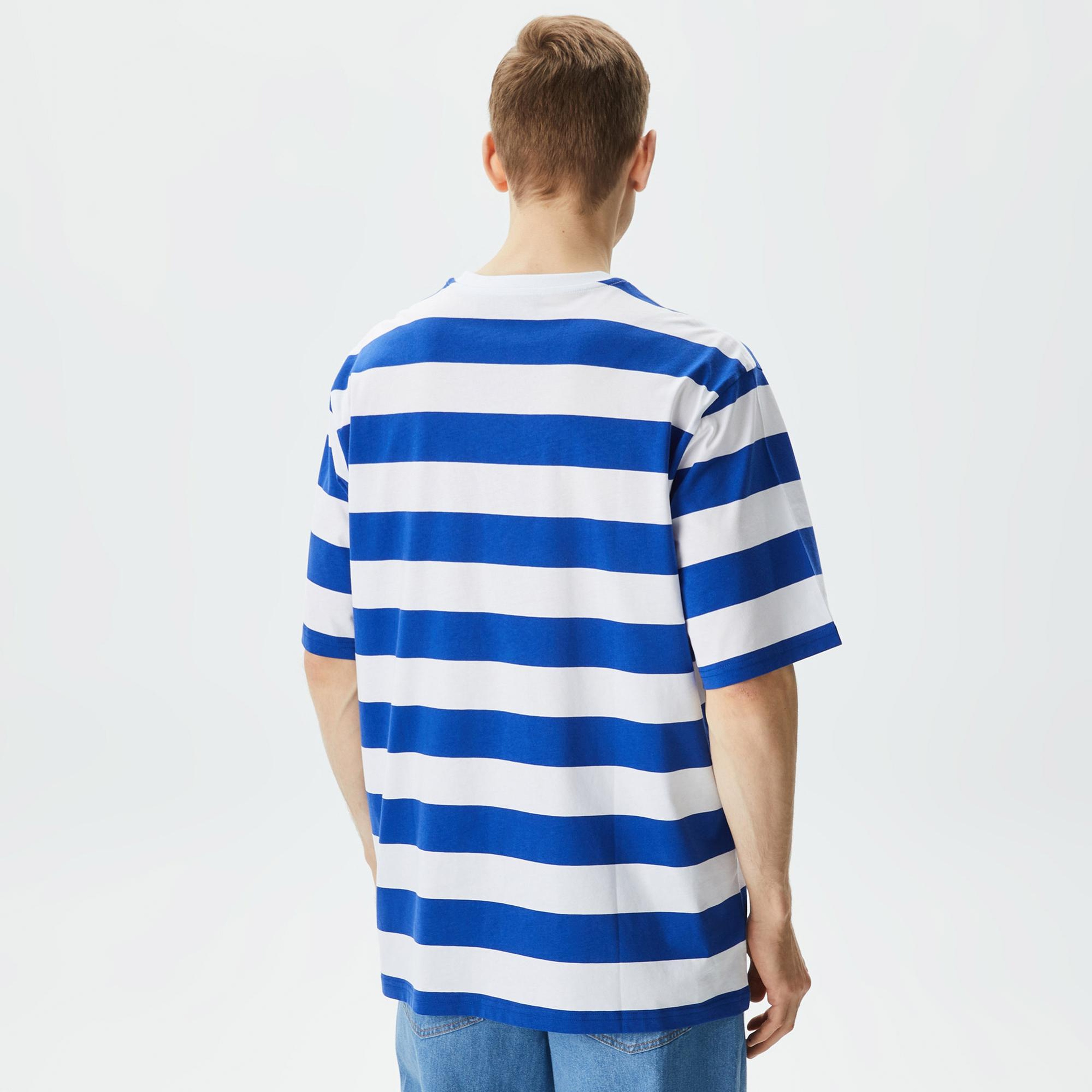 Les Benjamins Kısmet Voyage East To West 029 Erkek Mavi/Beyaz T-Shirt