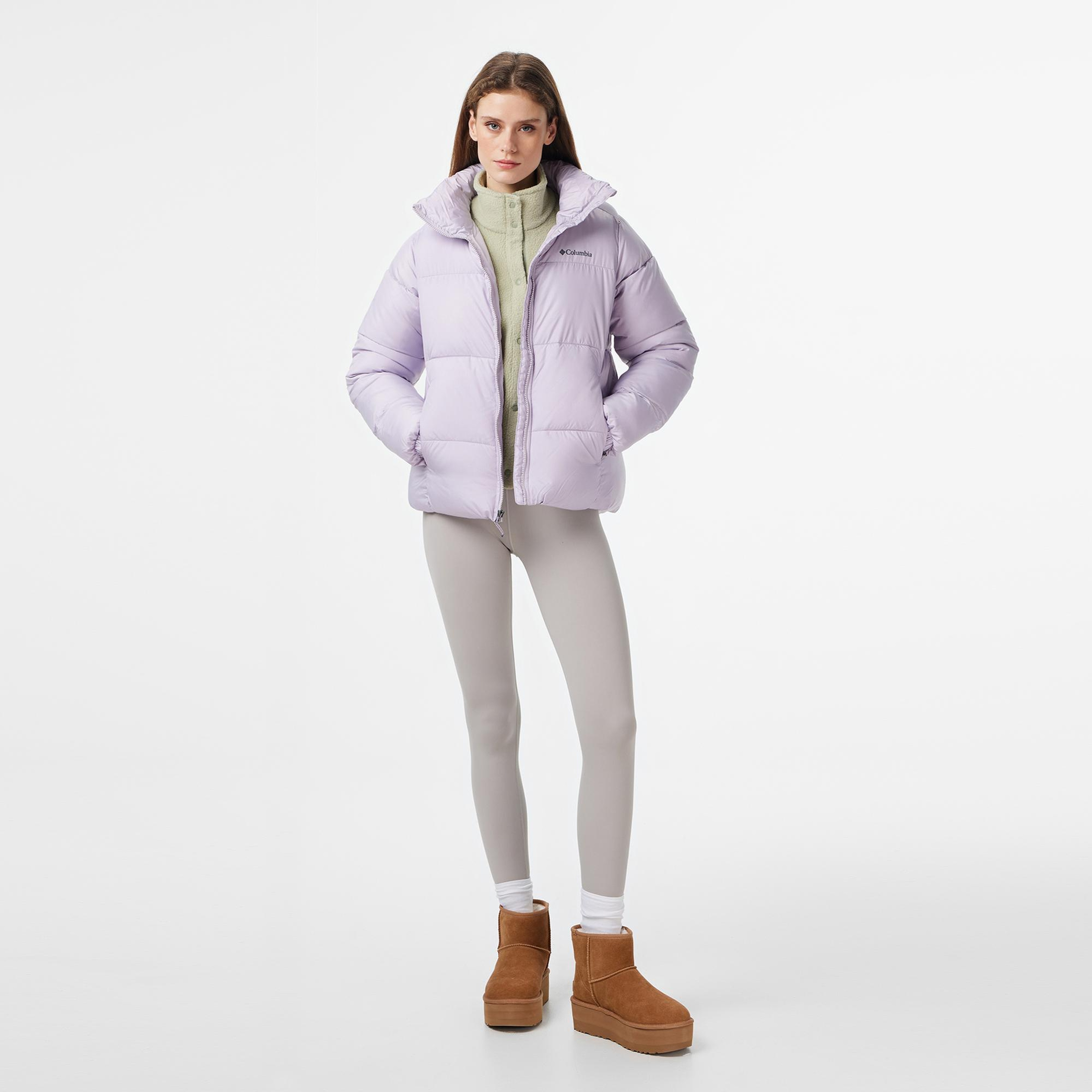 Columbia Mor Puffect II Tam Fermuarlı Kadın Mont