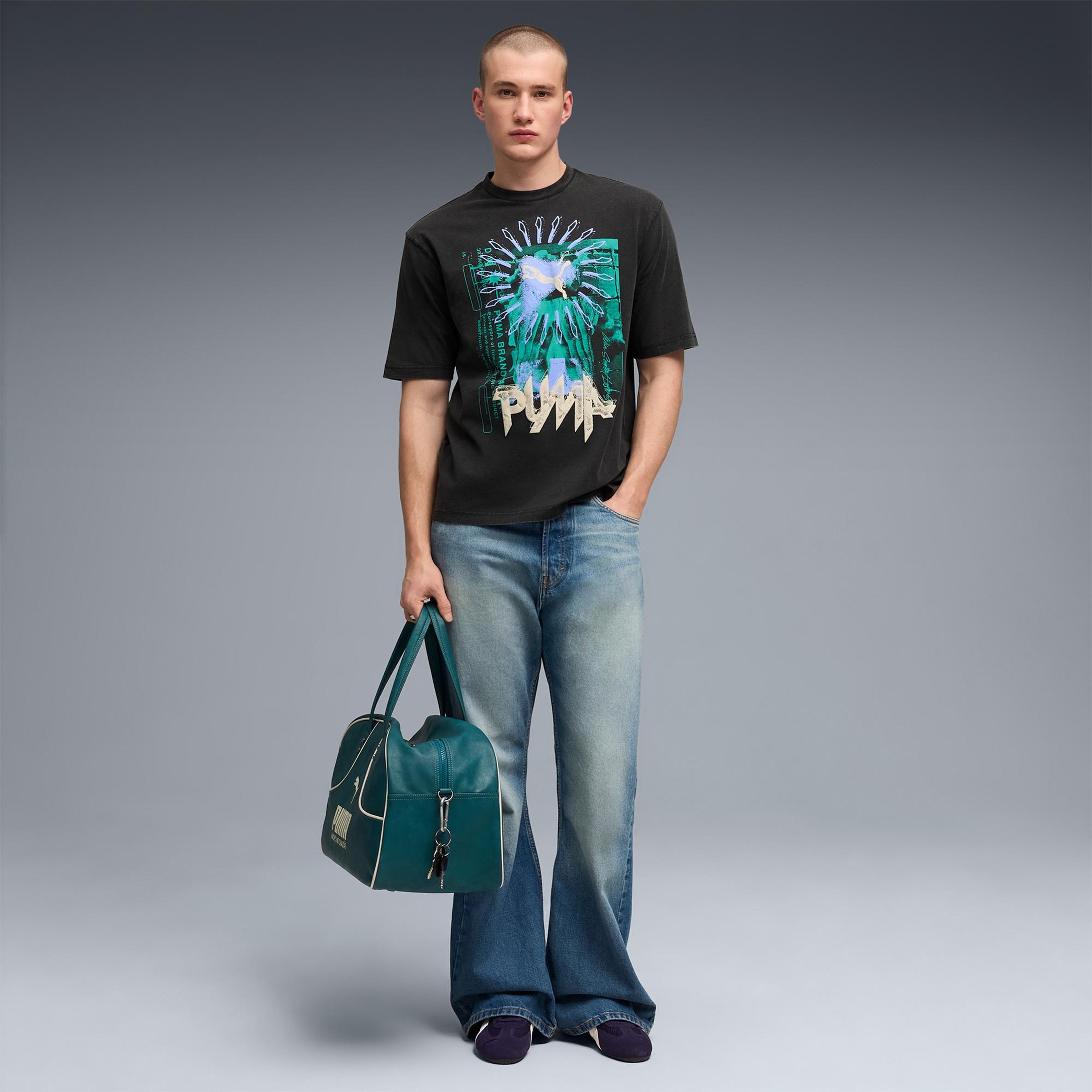 Puma Graphic  Erkek Siyah T-Shirt