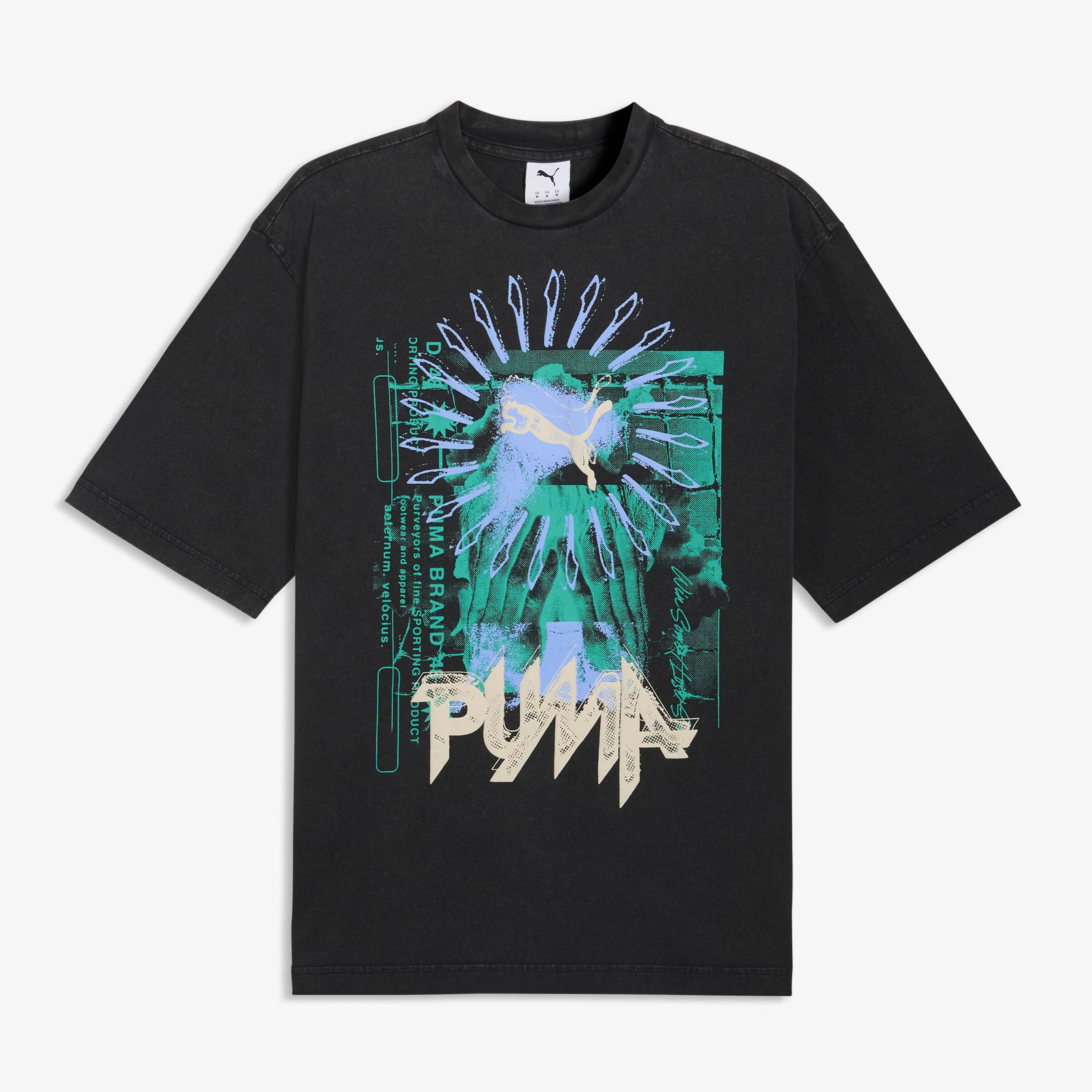 Puma Graphic  Erkek Siyah T-Shirt