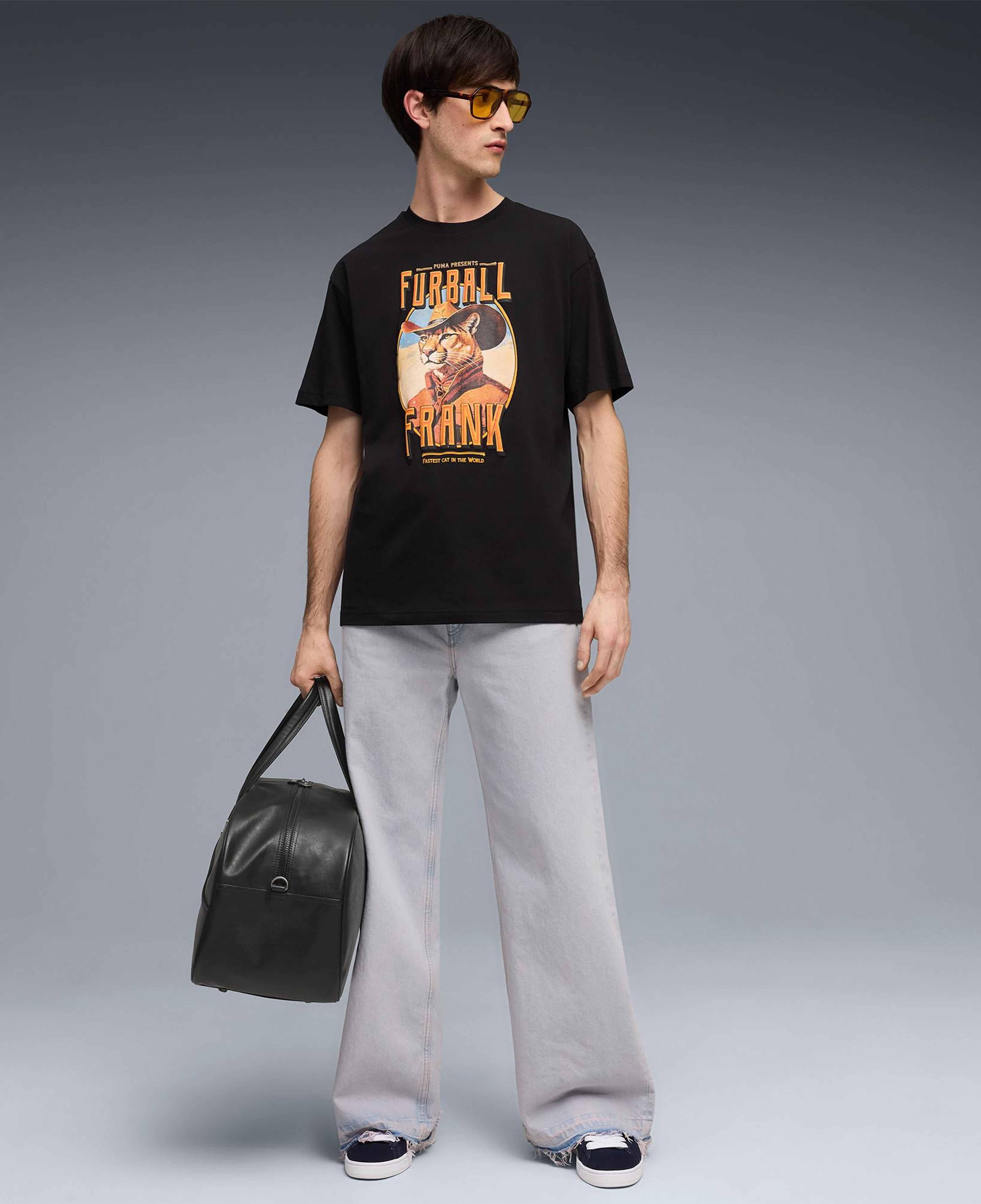 Puma Graphic  Erkek Siyah T-Shirt