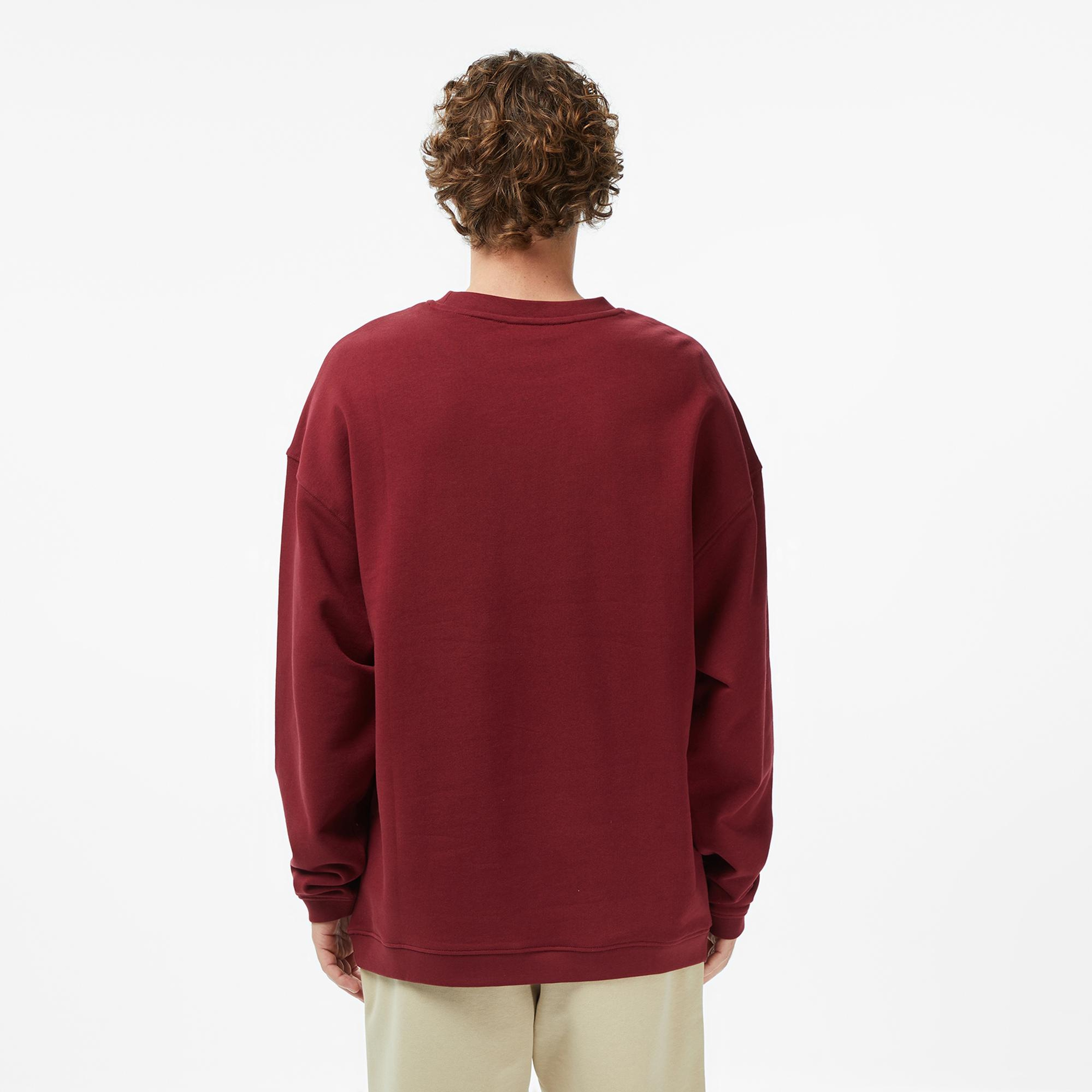 Les Benjamins Essentials 302 Erkek Bordo Sweatshirt