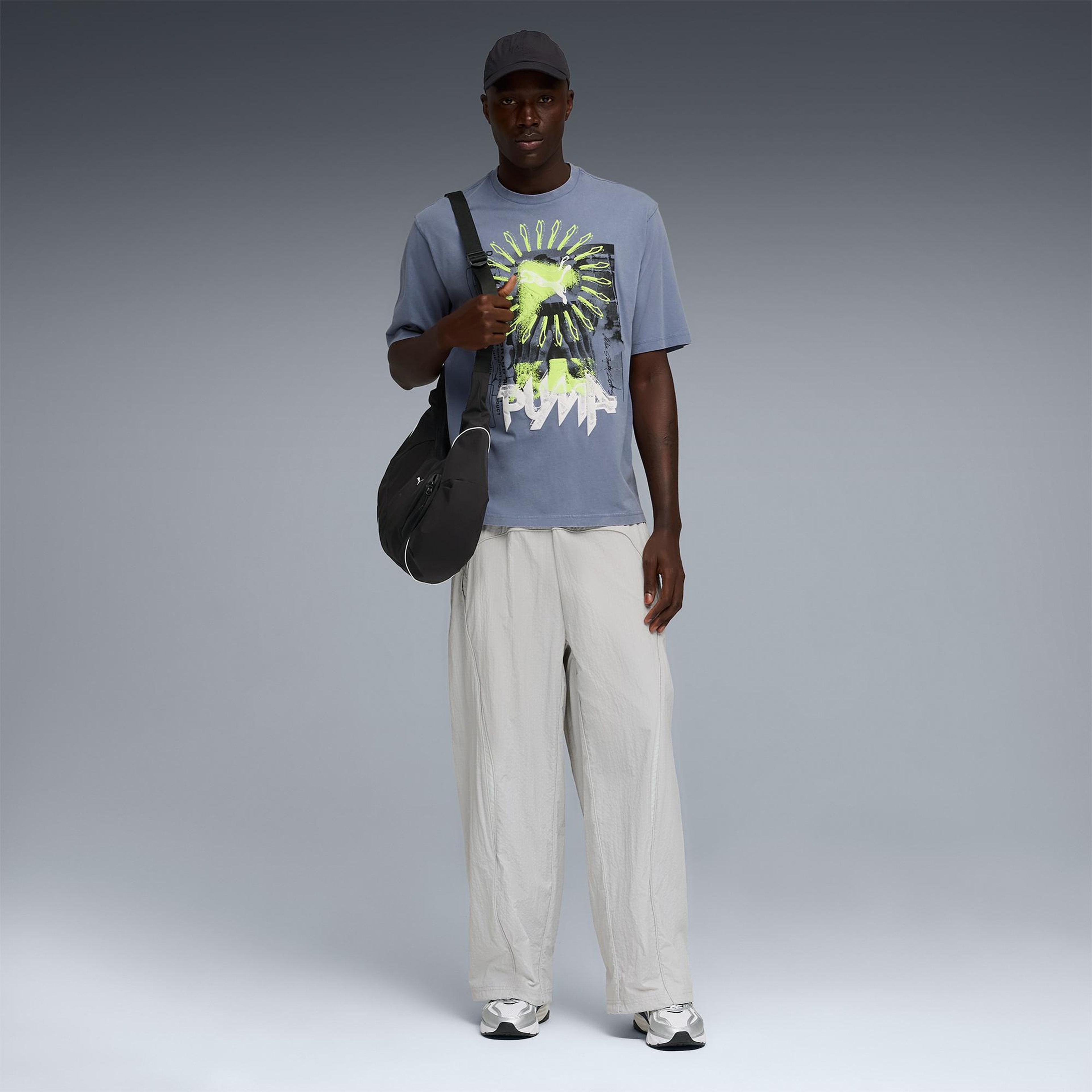 Puma Graphic Erkek Gri T-Shirt