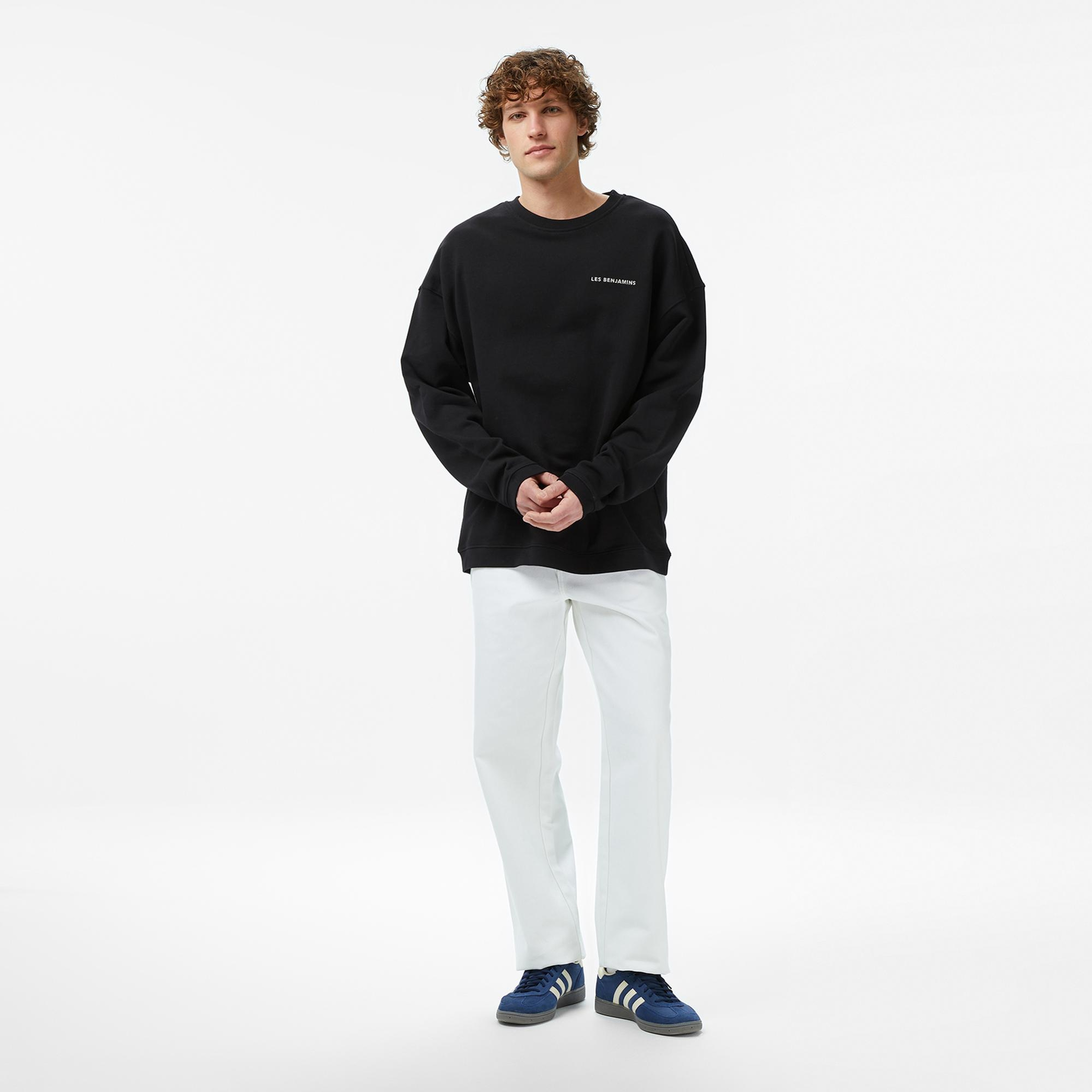 Les Benjamins Essentials 307 Erkek Siyah Sweatshirt