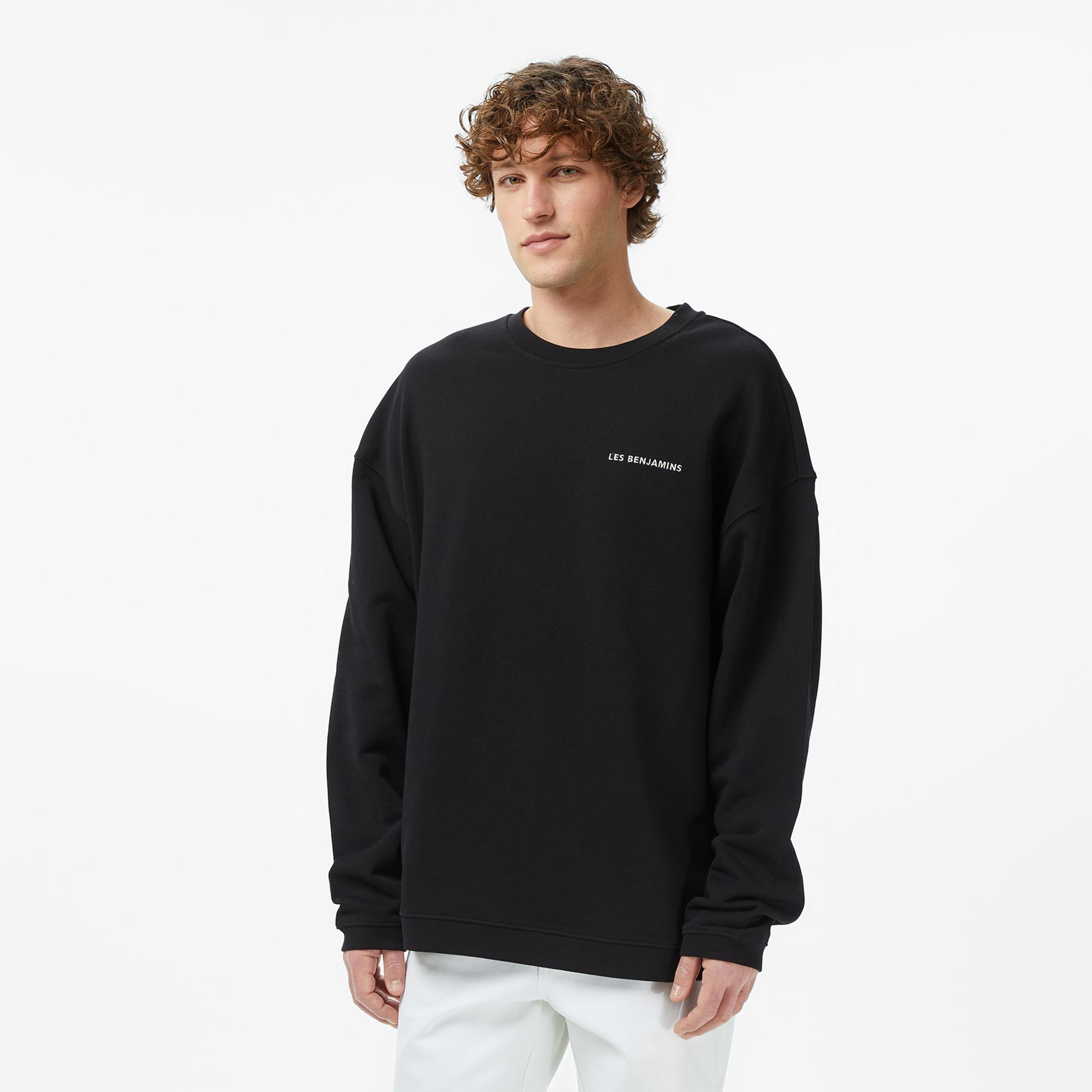 Les Benjamins Essentials 307 Erkek Siyah Sweatshirt