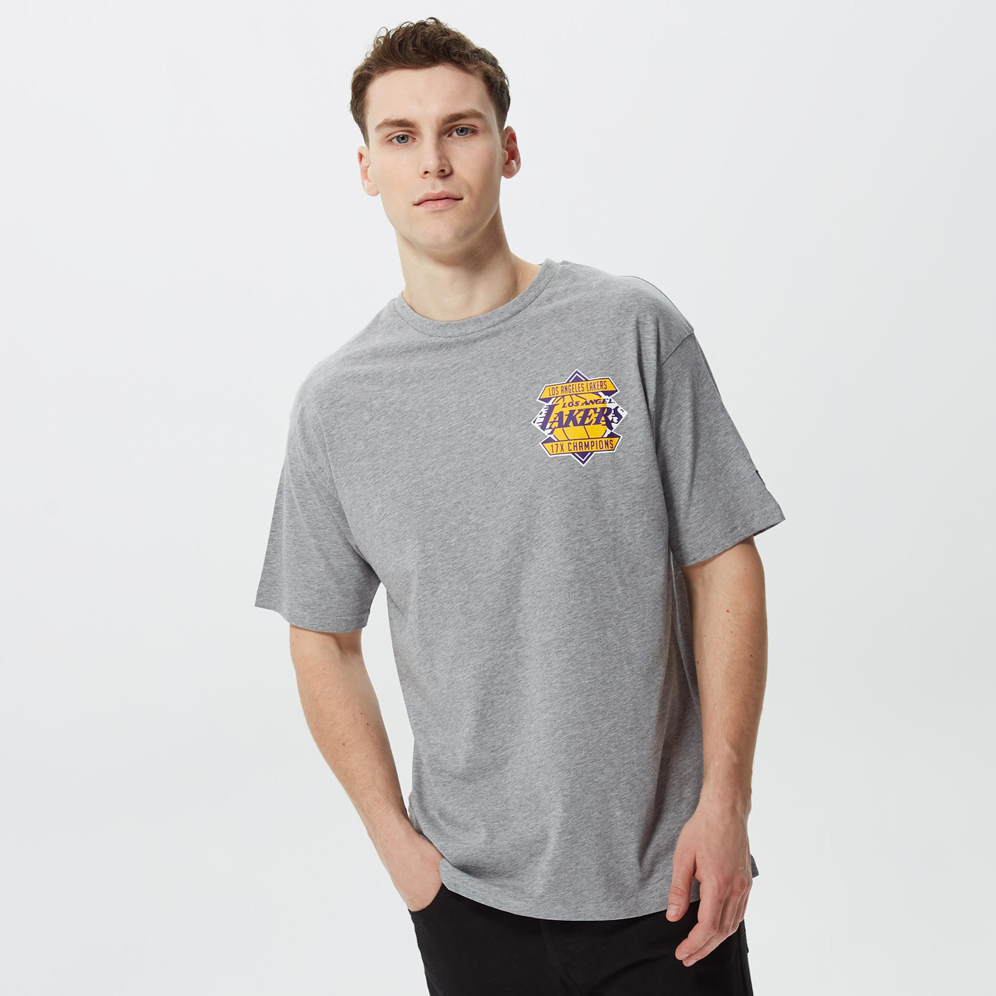 New Era Erkek Gri T-Shirt