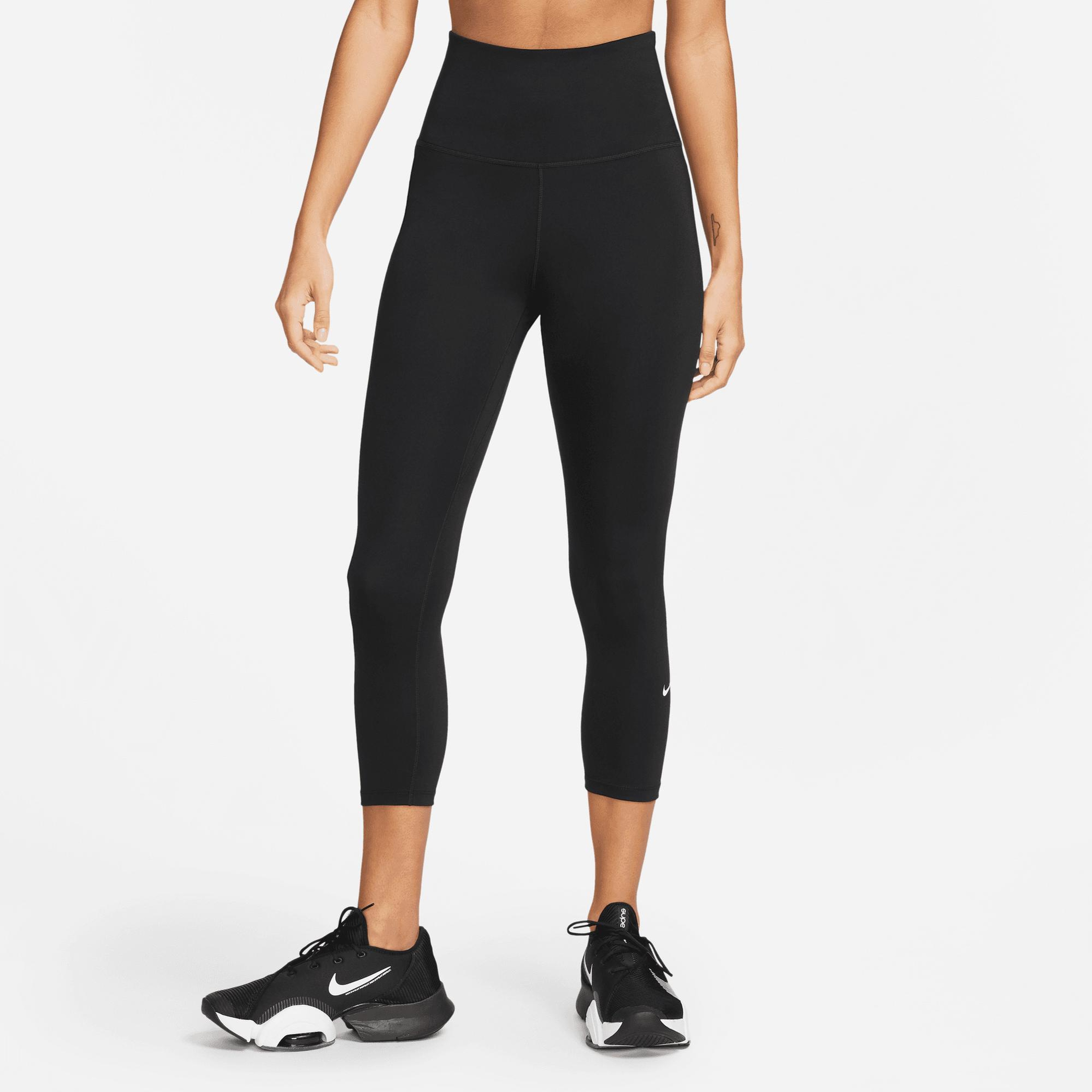 Nike One Dri-Fıt High-Rise Crop Kadın Siyah Tayt