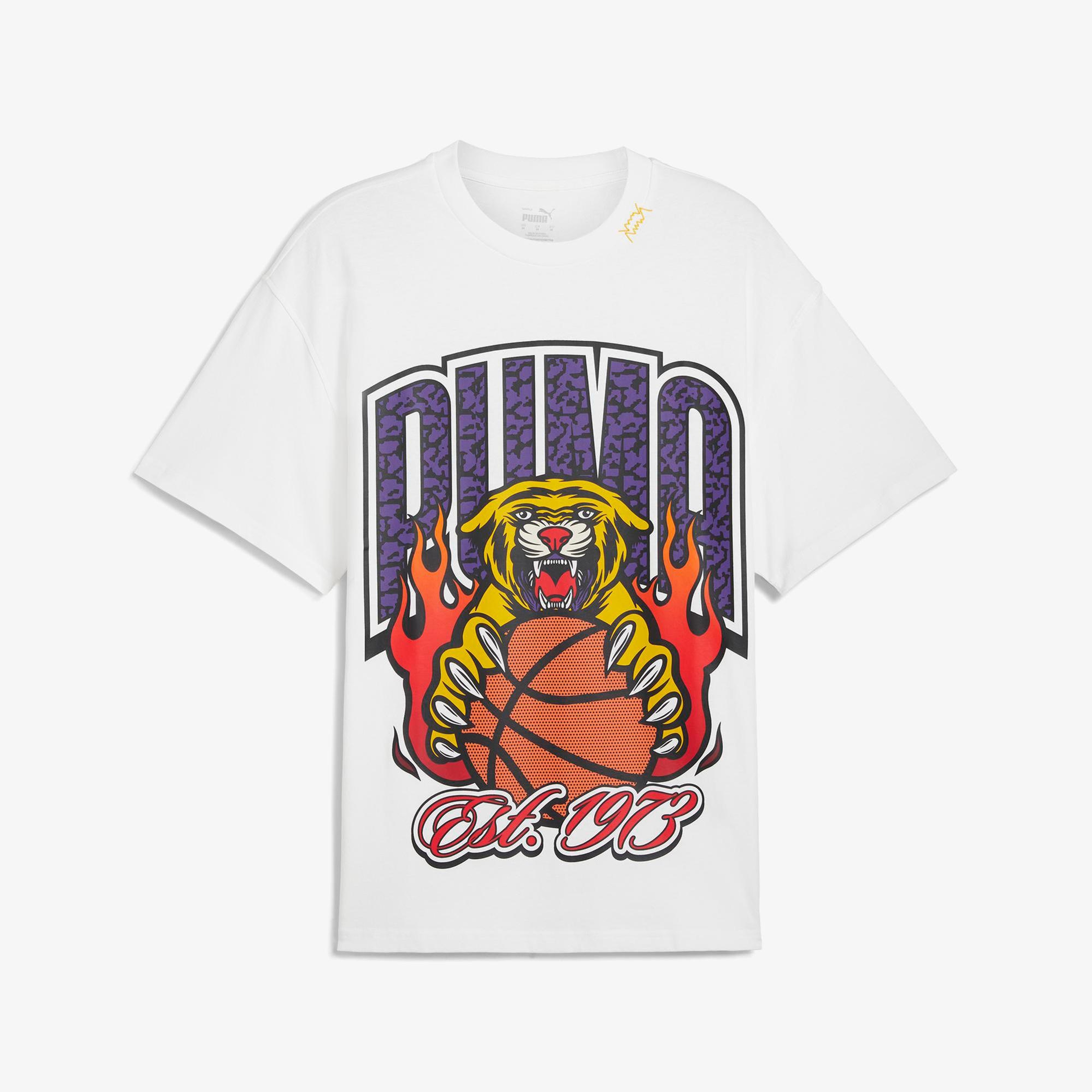 Puma Crowd Craze Erkek Beyaz T-Shirt