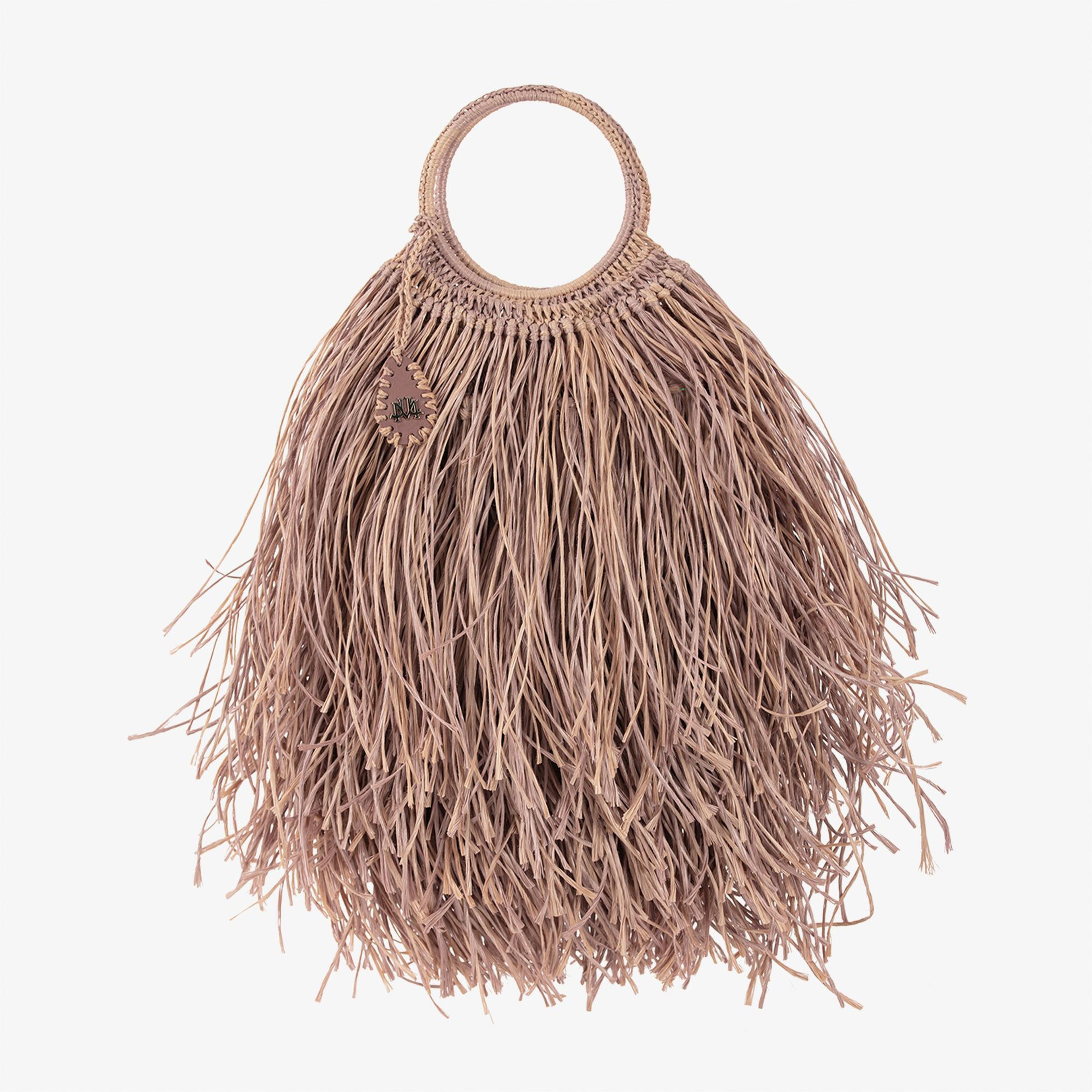 Jimba Ivy In Natural Fringe Kadın Bej El Çantası