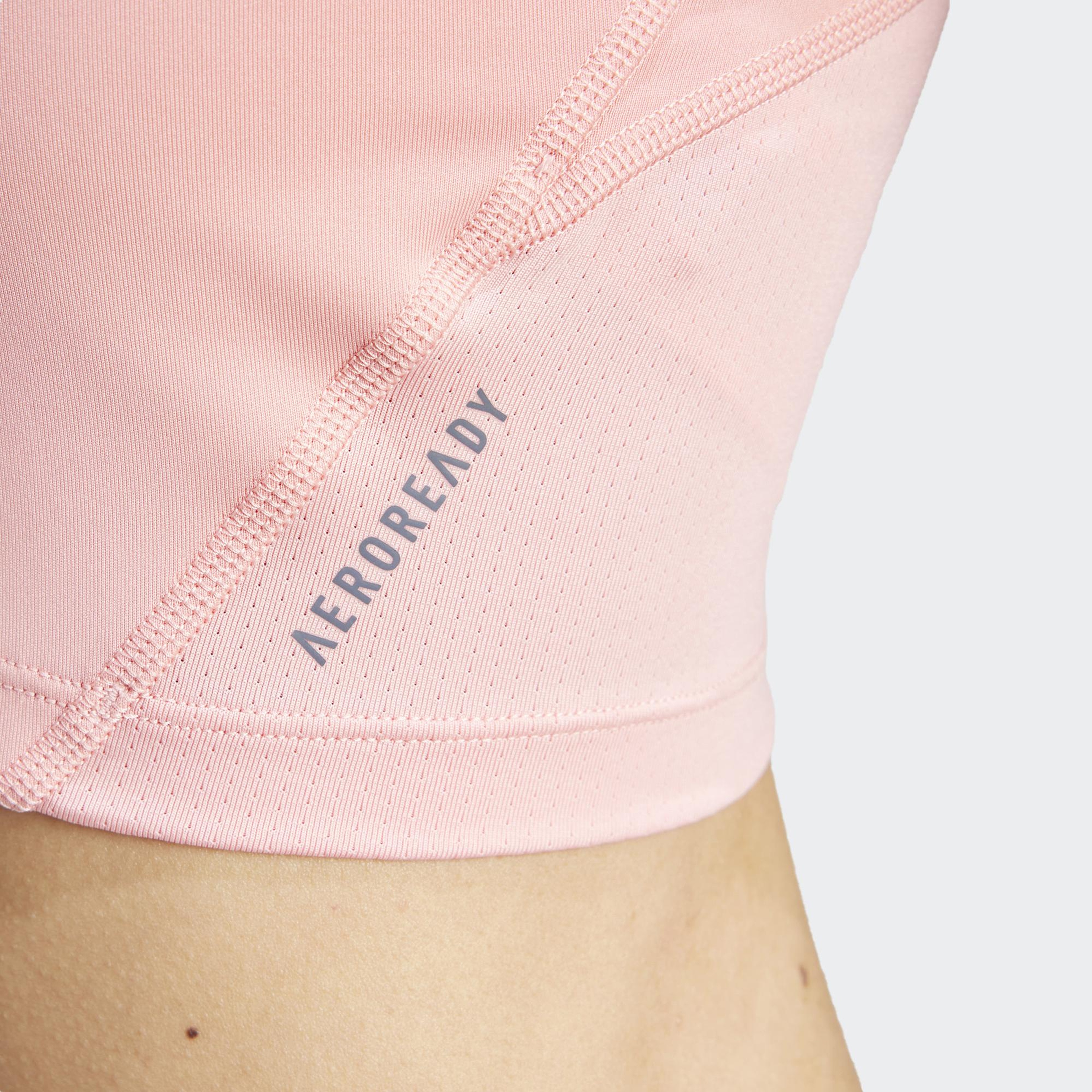 adidas Essentials Running Crop Kadın Pembe Koşu Bra