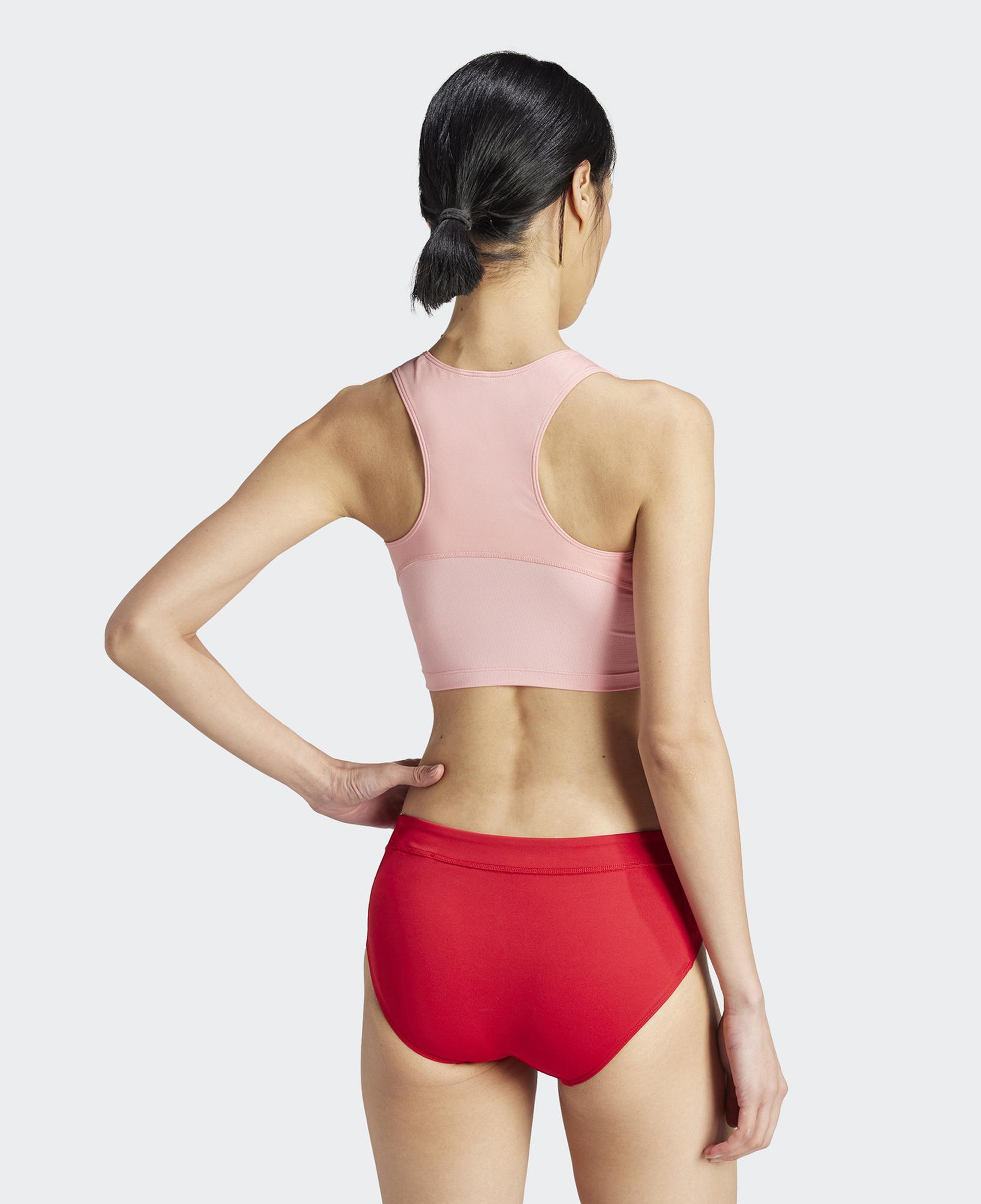 adidas Essentials Running Crop Kadın Pembe Koşu Bra