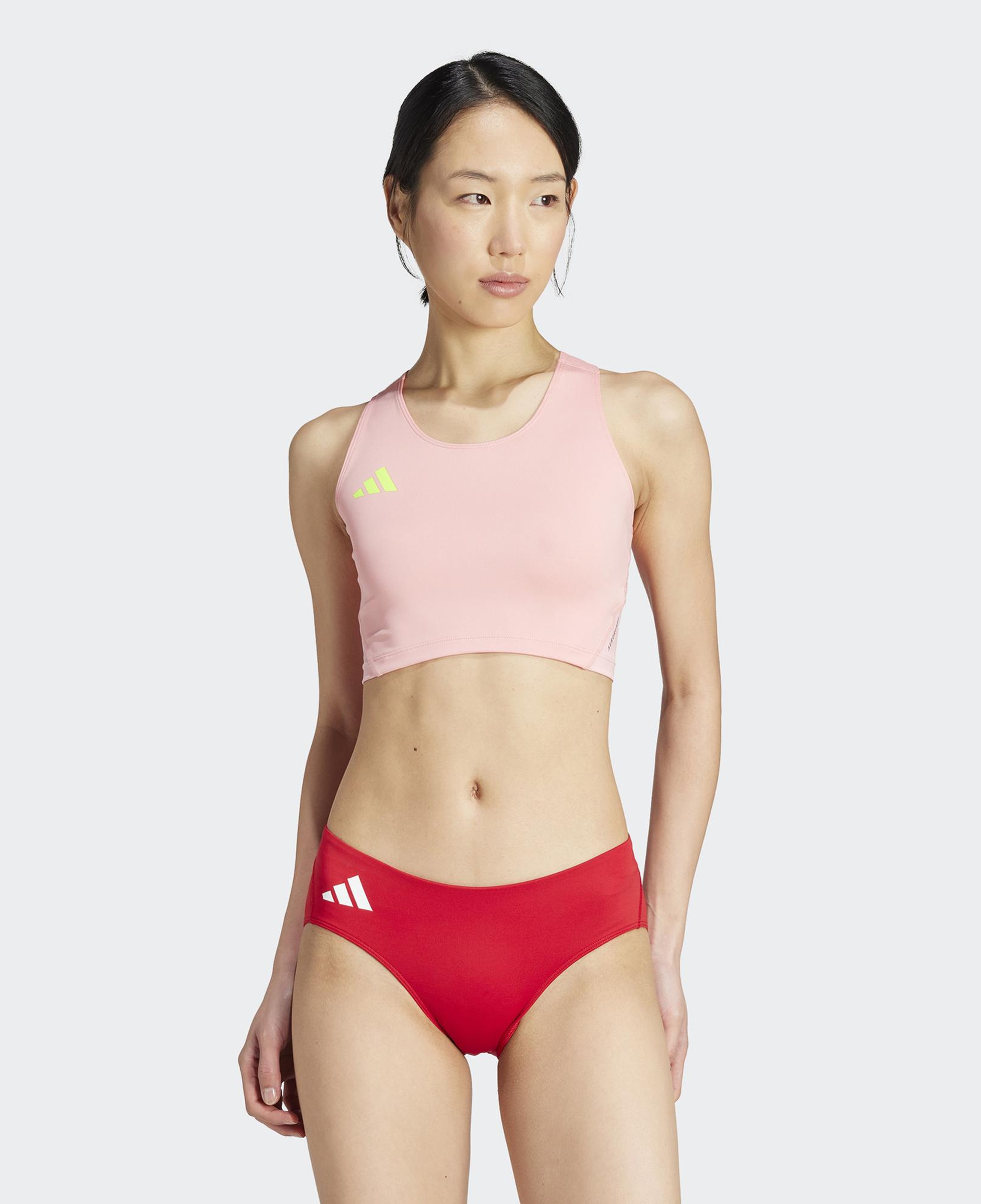 adidas Essentials Running Crop Kadın Pembe Koşu Bra