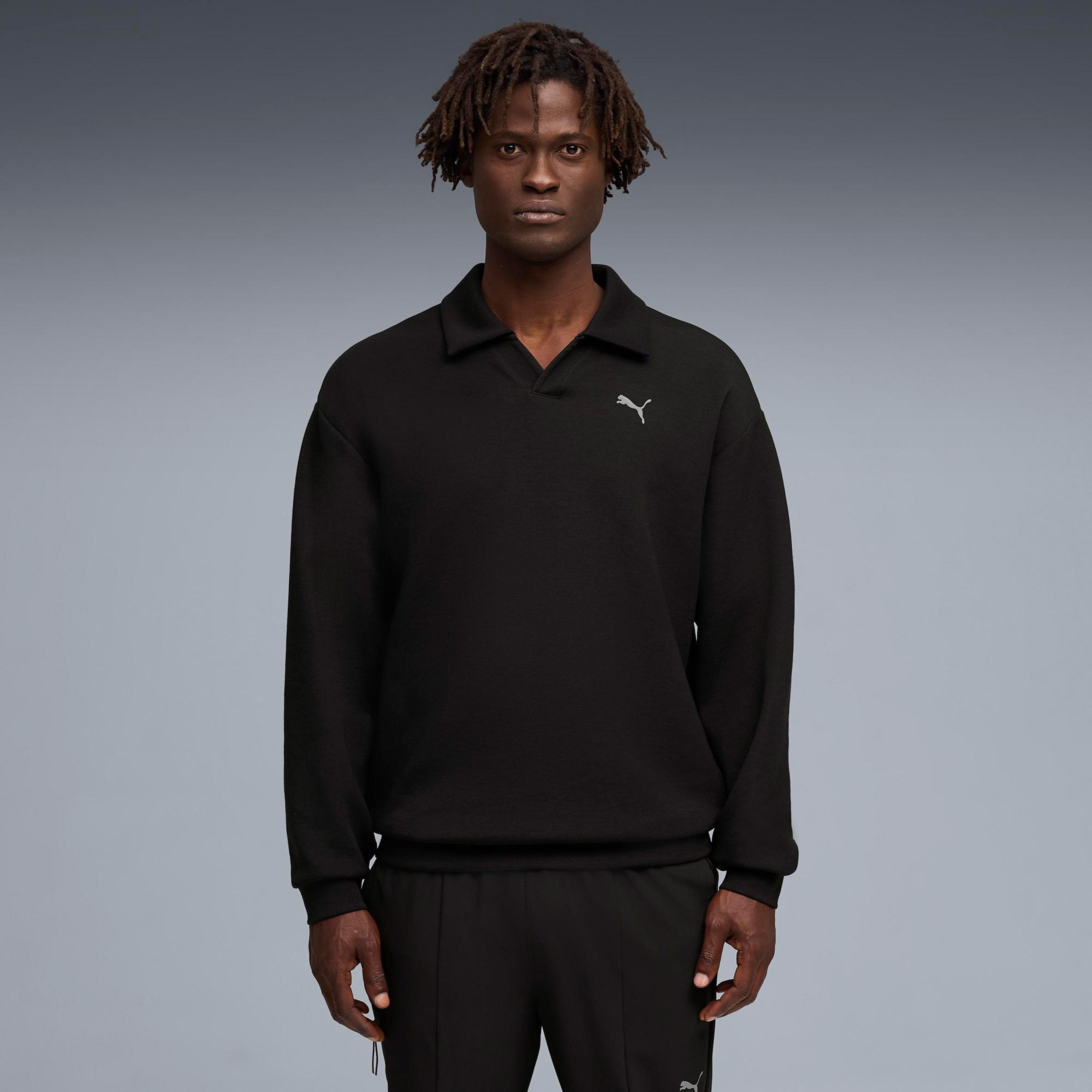 Puma Cloudspun Erkek Siyah Antrenman Polo