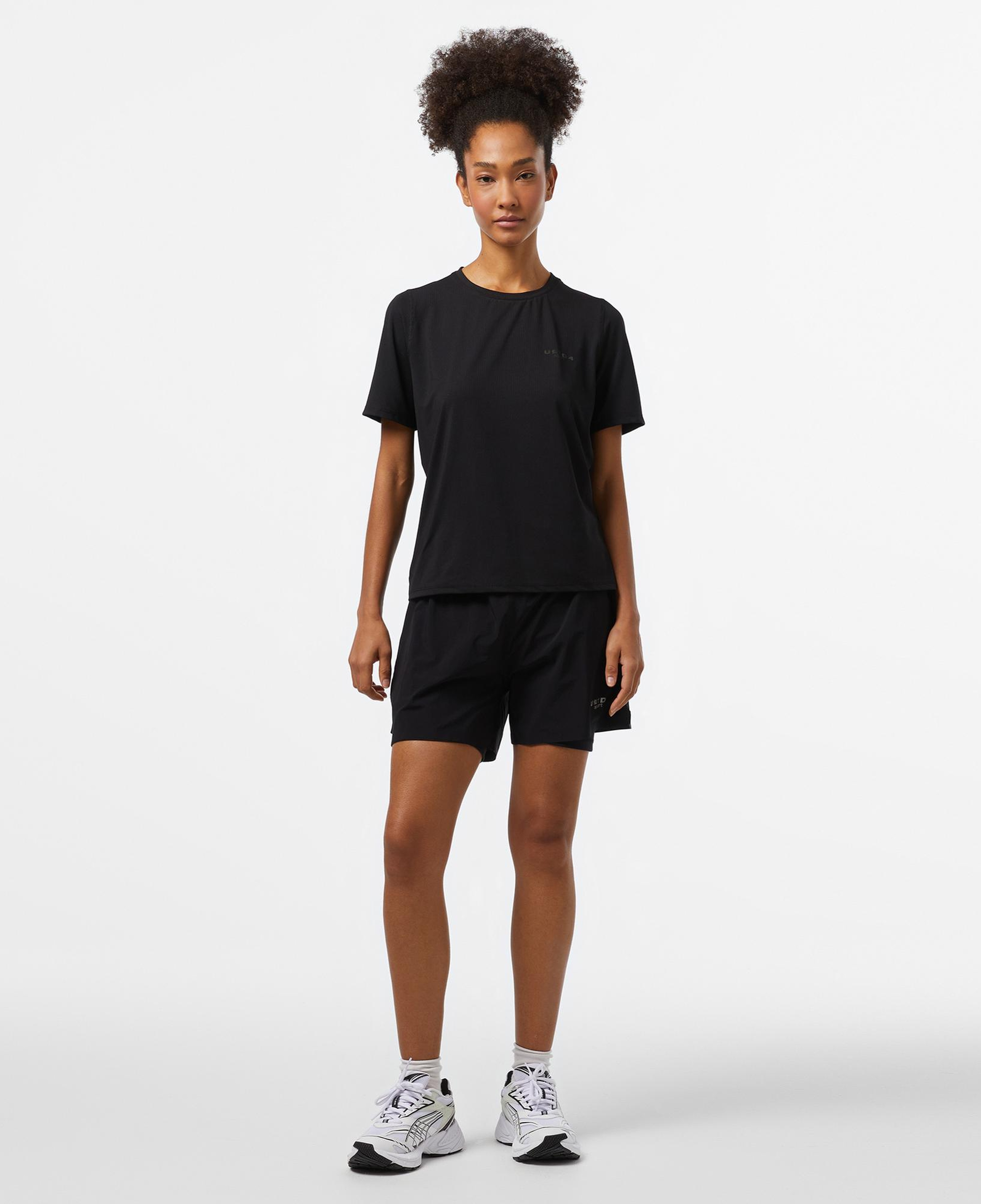 UNITED4 Sport Kadın Siyah T-Shirt