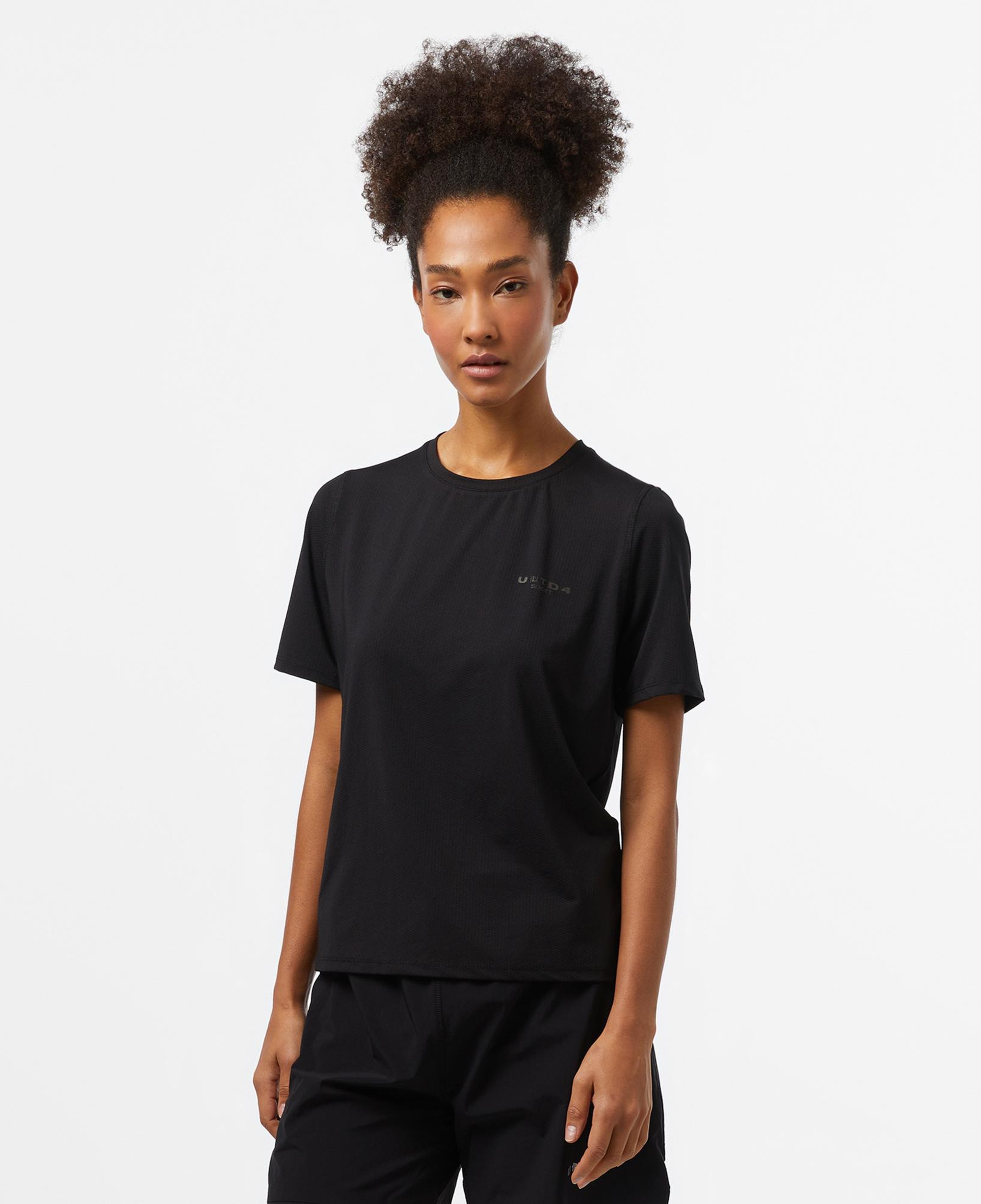 UNITED4 Sport Kadın Siyah T-Shirt