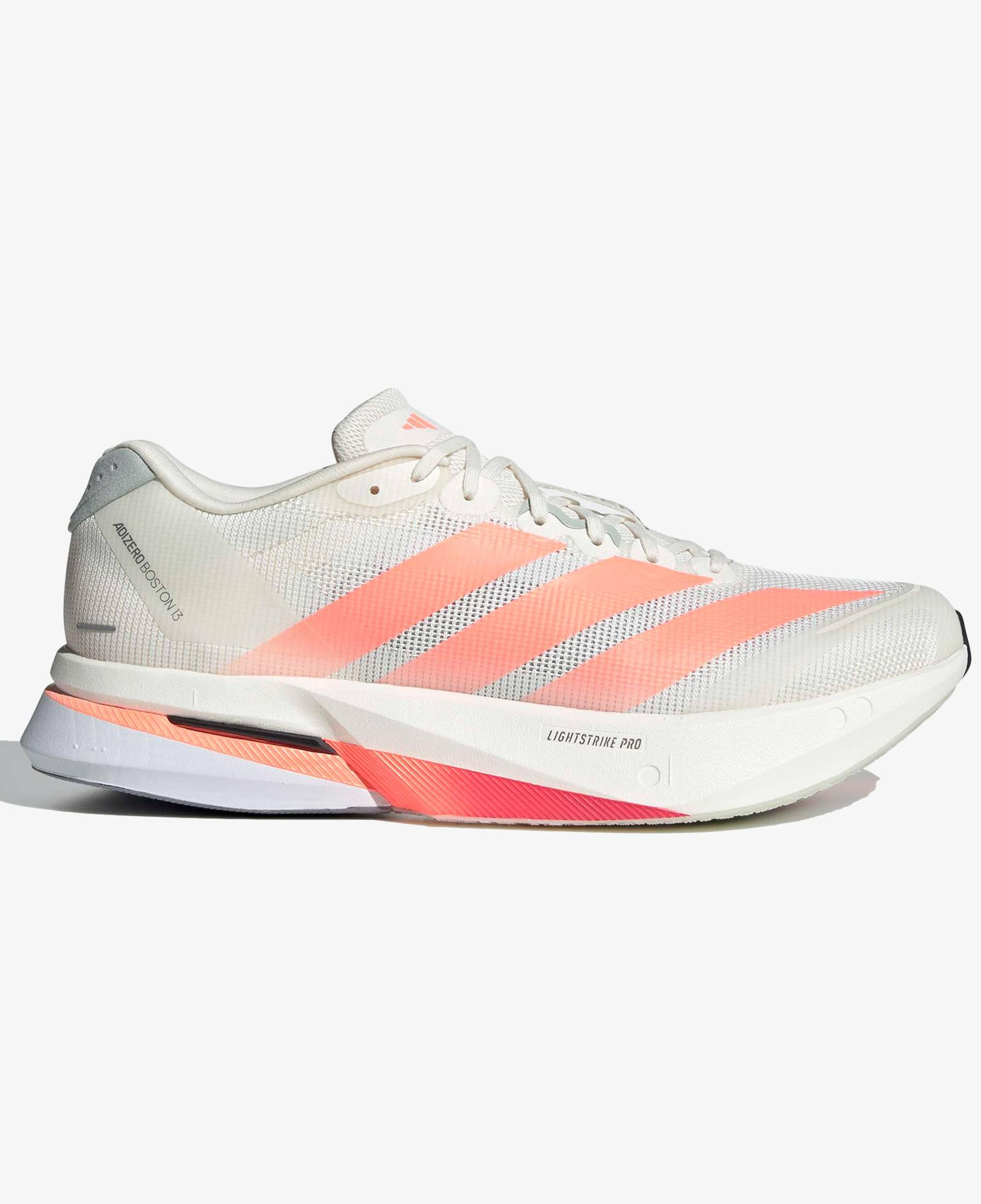 adidas Adizero Boston 13 Erkek Beyaz Koşu Ayakkabısı