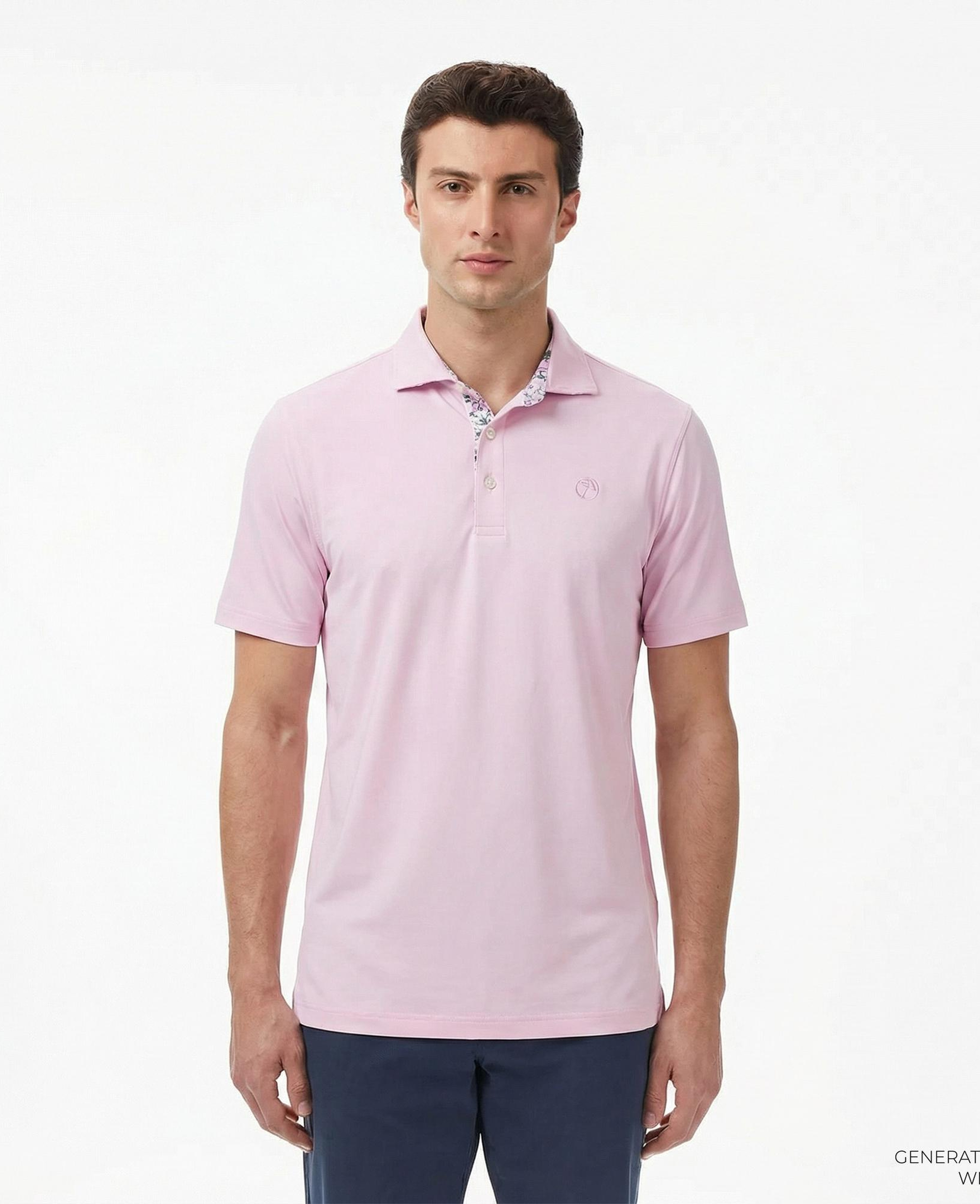 Puma X Arnold Palmer Floral Erkek Pembe Golf Polo T-Shirt