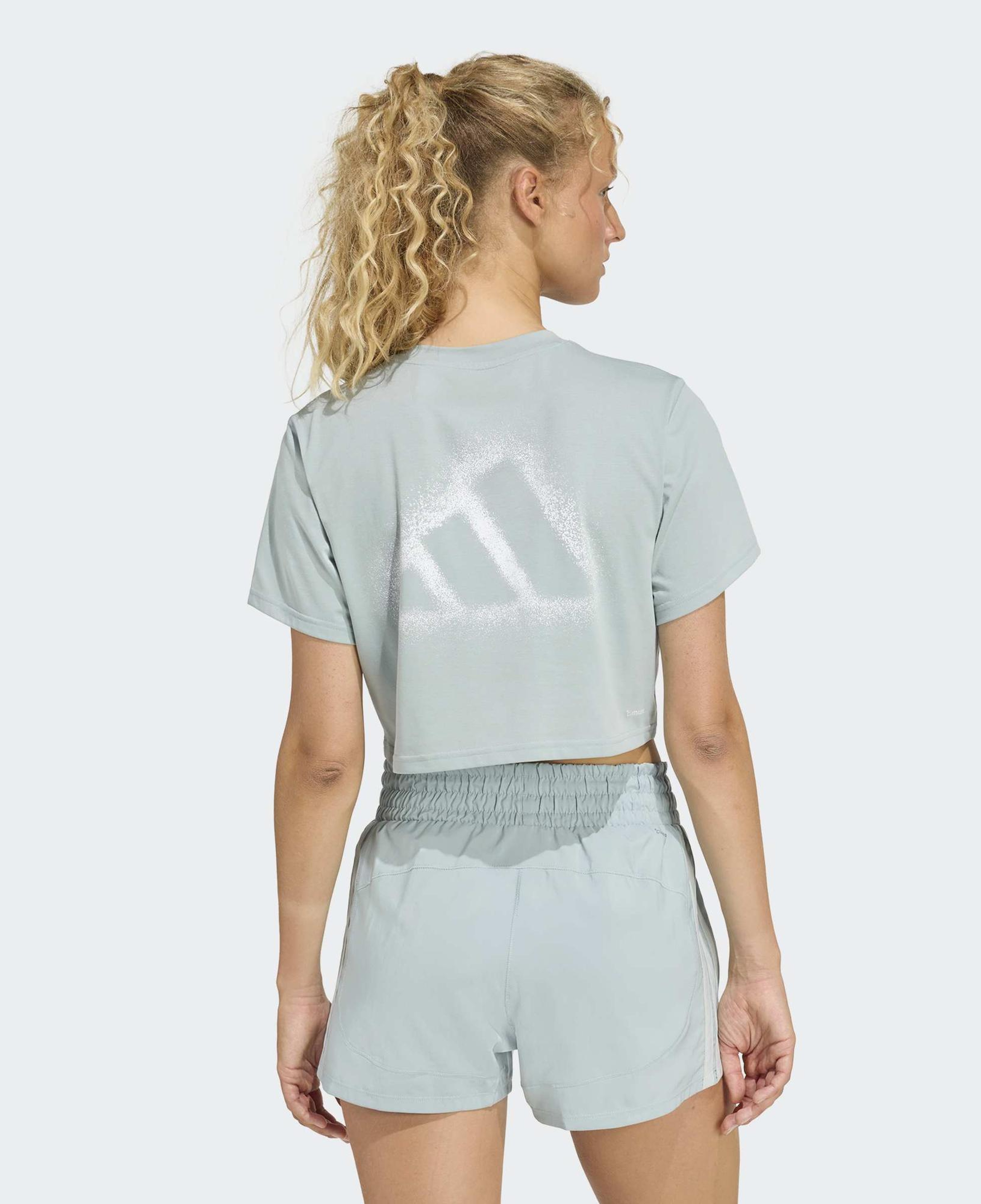 adidas Climacool Power Training Grafik Kadın Yeşil Antrenman T-Shirt