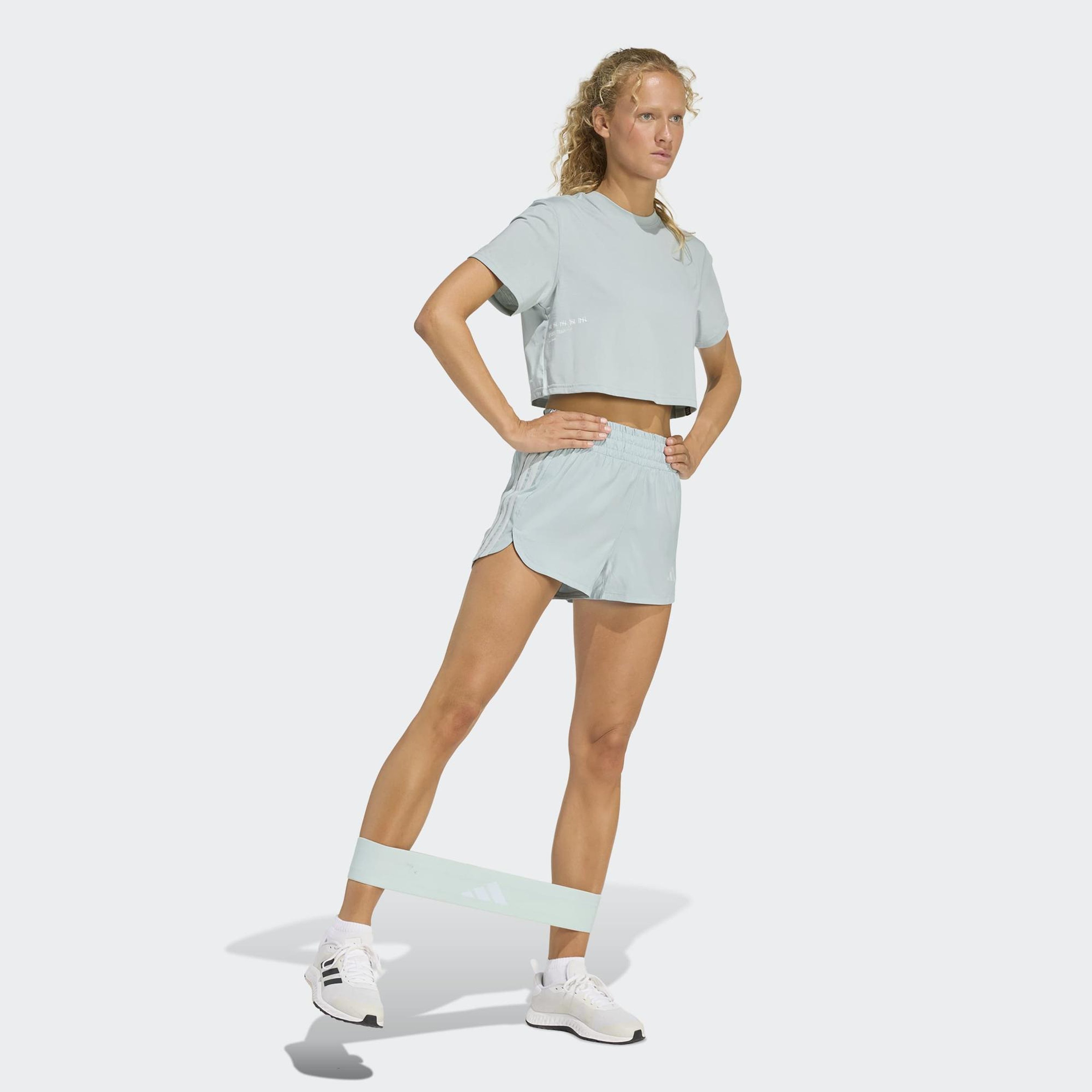 adidas Climacool Power Training Grafik Kadın Yeşil Antrenman T-Shirt