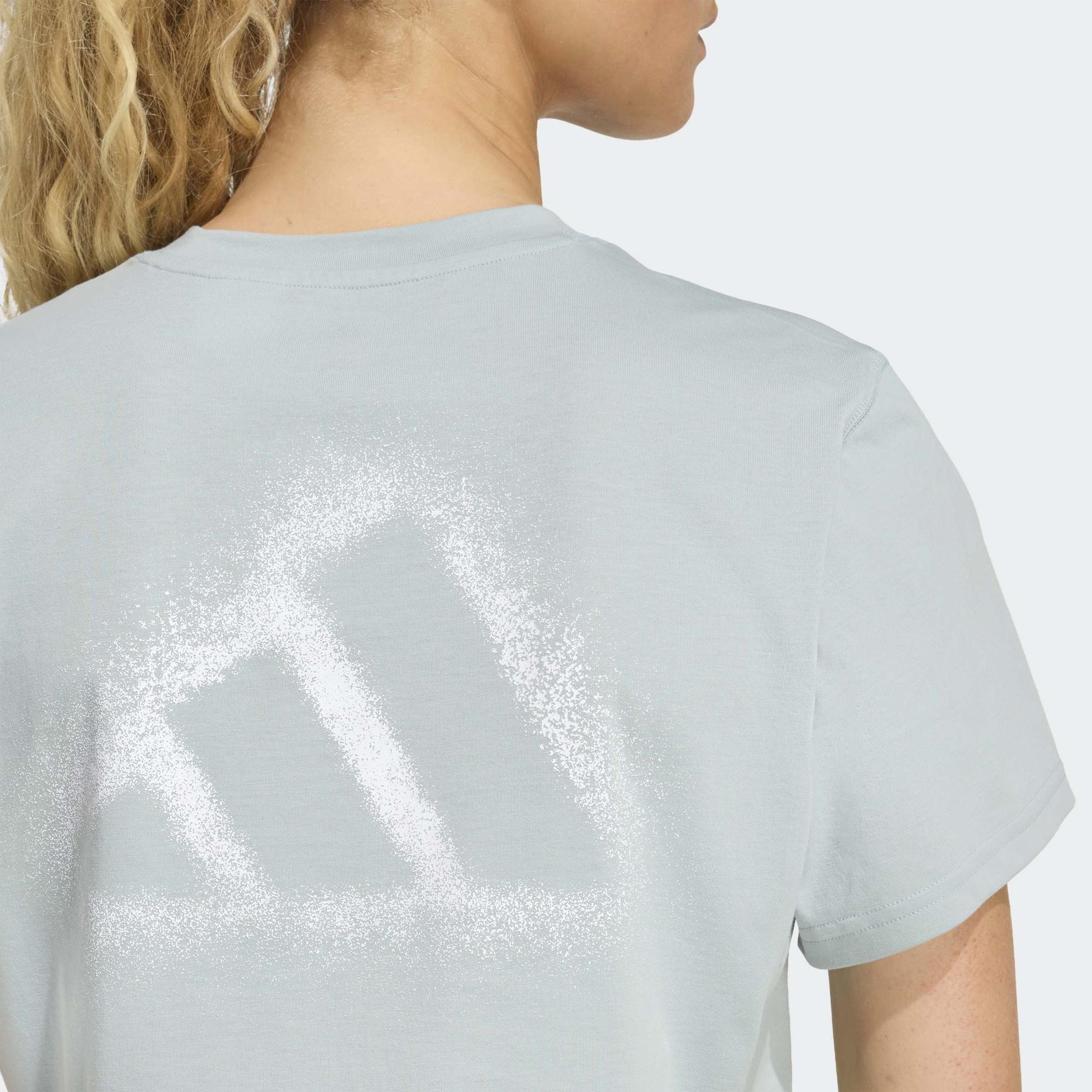 adidas Climacool Power Training Grafik Kadın Yeşil Antrenman T-Shirt