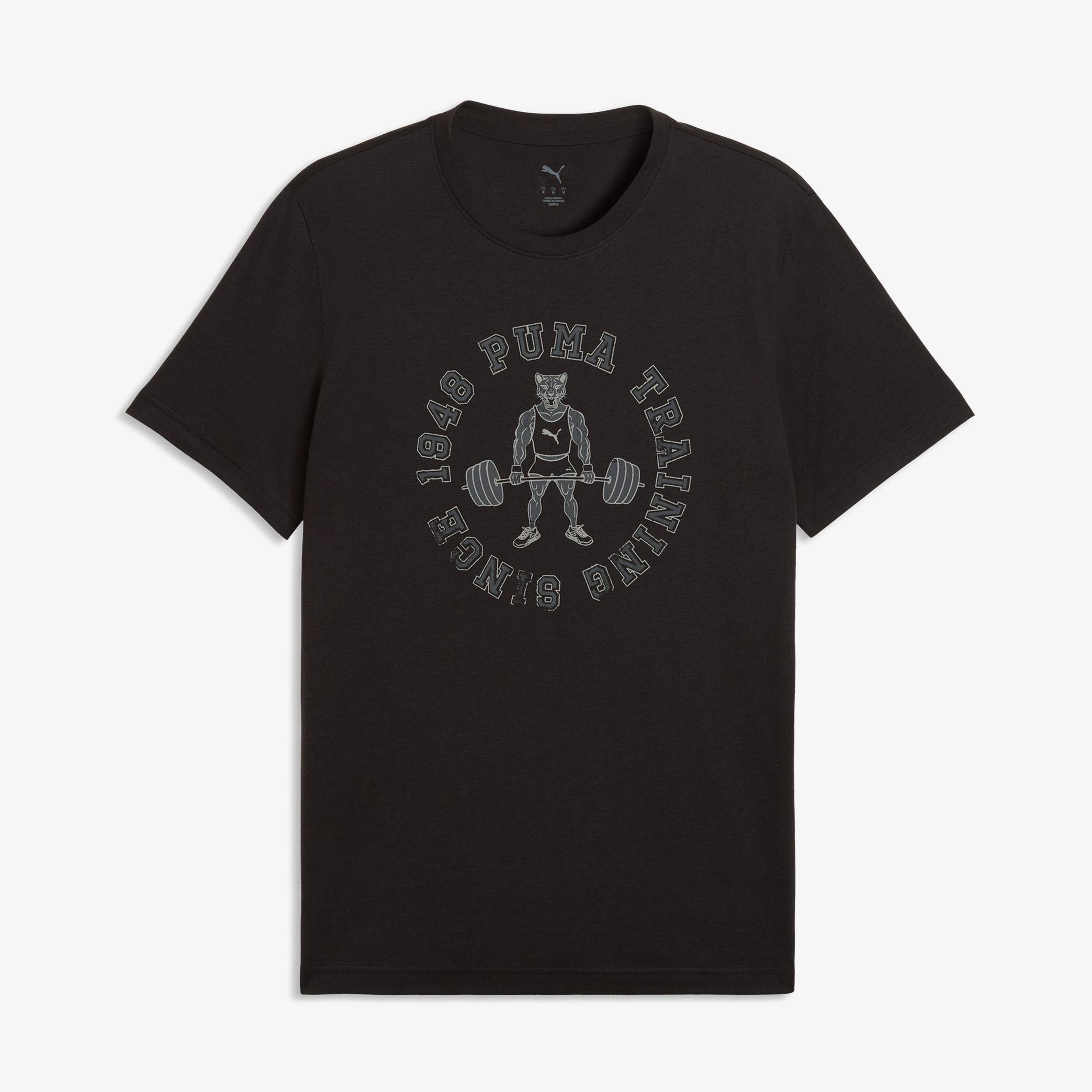 Puma Graphic 2 Erkek Siyah Antrenman T-Shirt