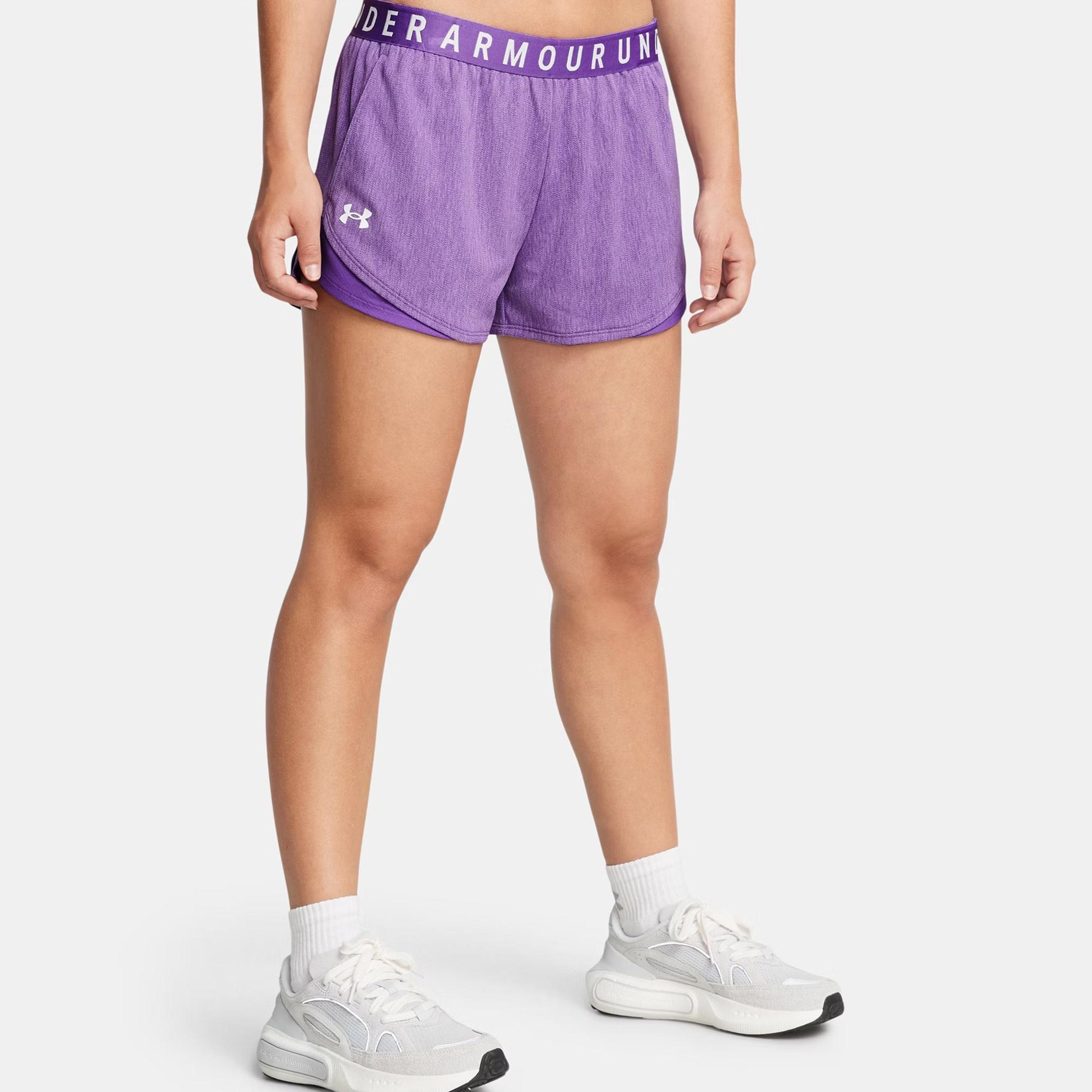 Under Armour Play Twist 3.0 Kadın Mor Antrenman Şortu