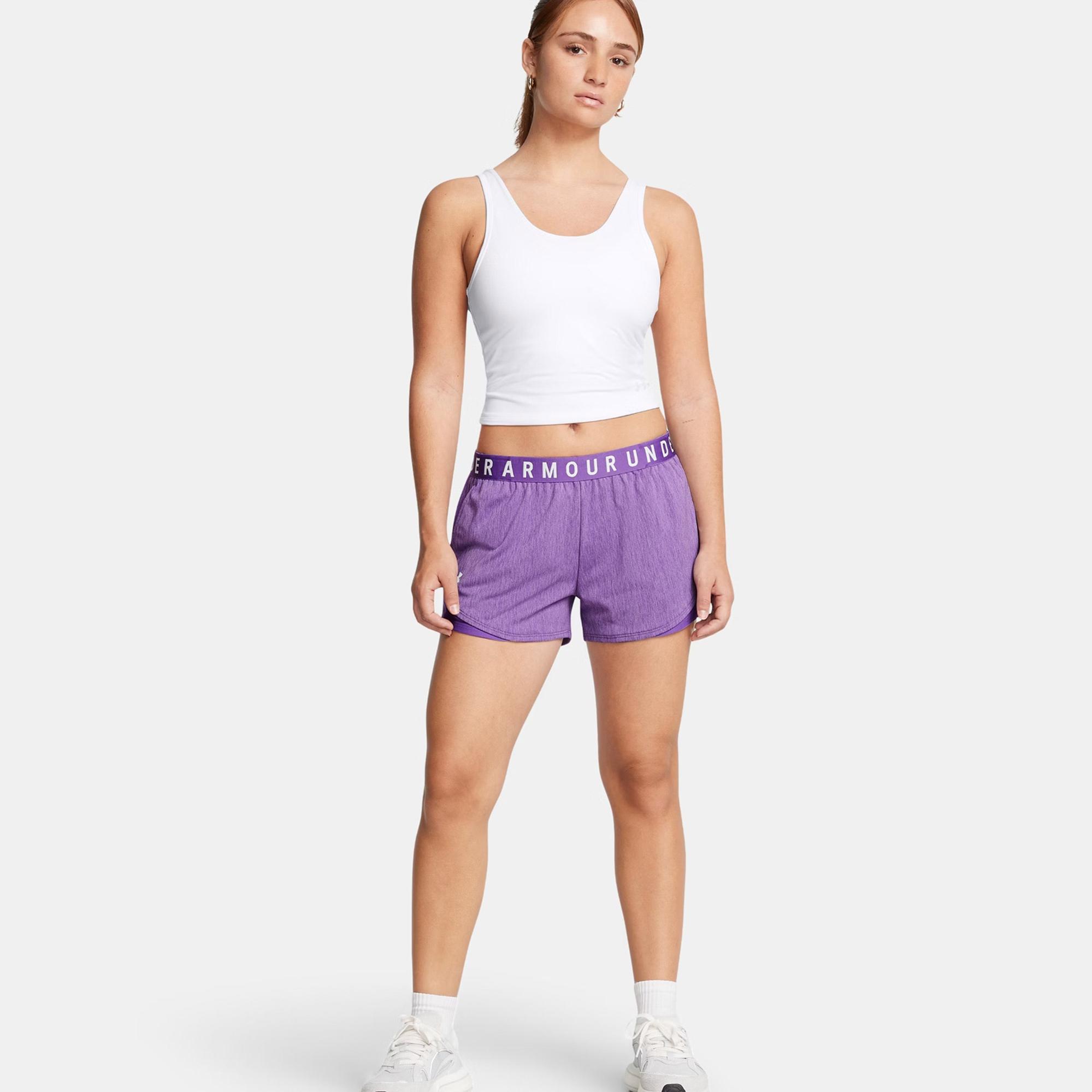 Under Armour Play Twist 3.0 Kadın Mor Antrenman Şortu