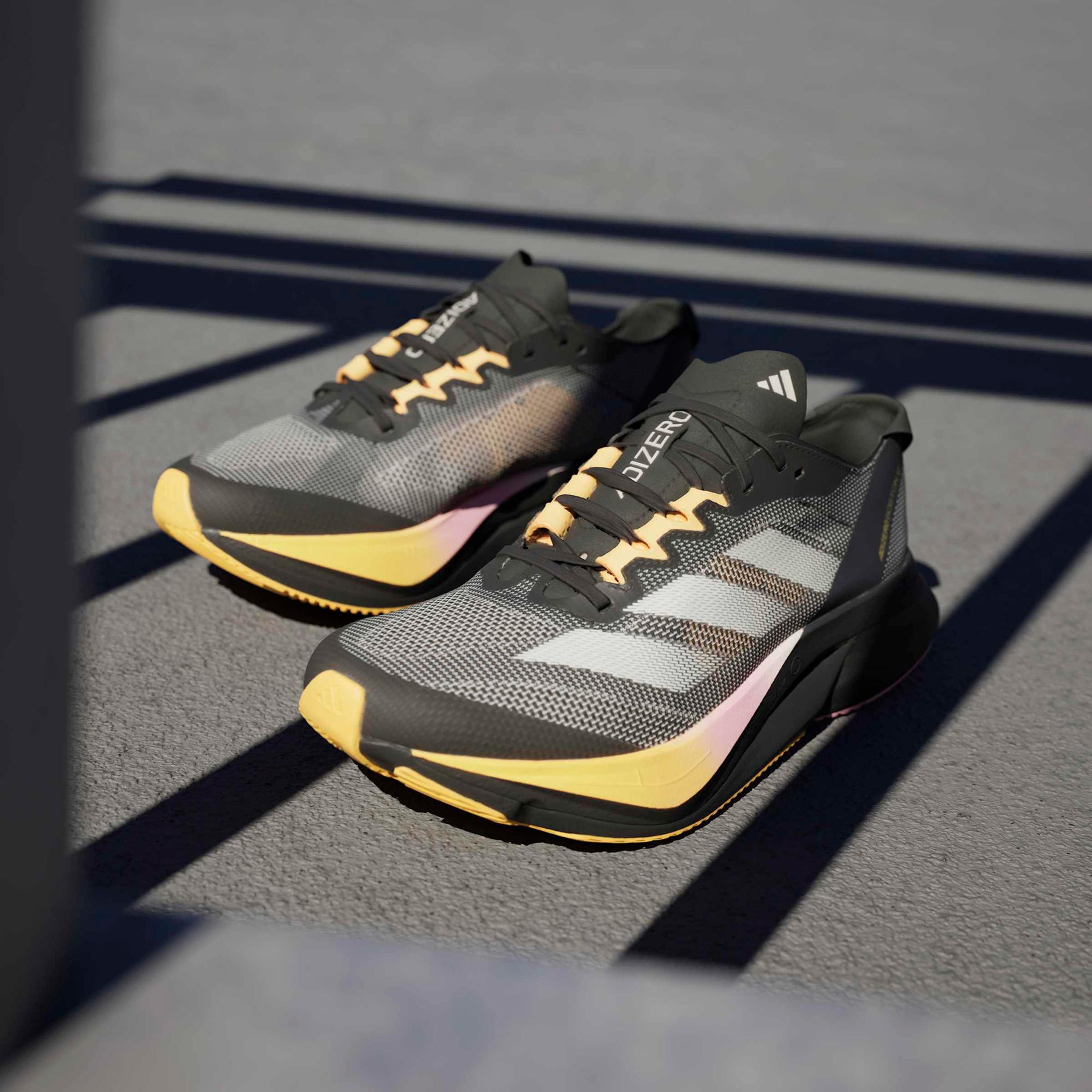 adidas Adizero Boston 12 Kadın Siyah Koşu Ayakkabısı