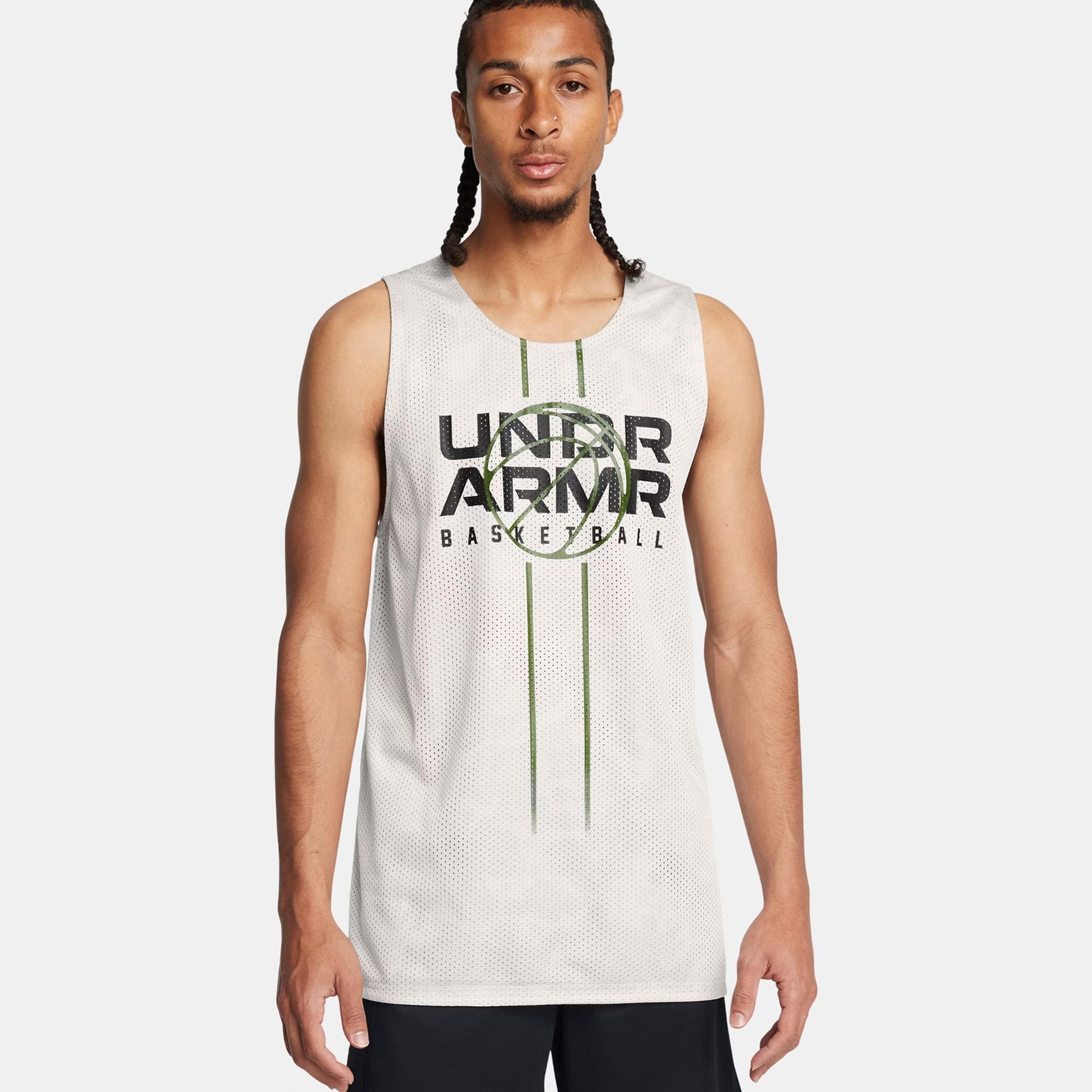 Under Armour Zone Çit Taraflı Erkek Beyaz Antrenman Atlet