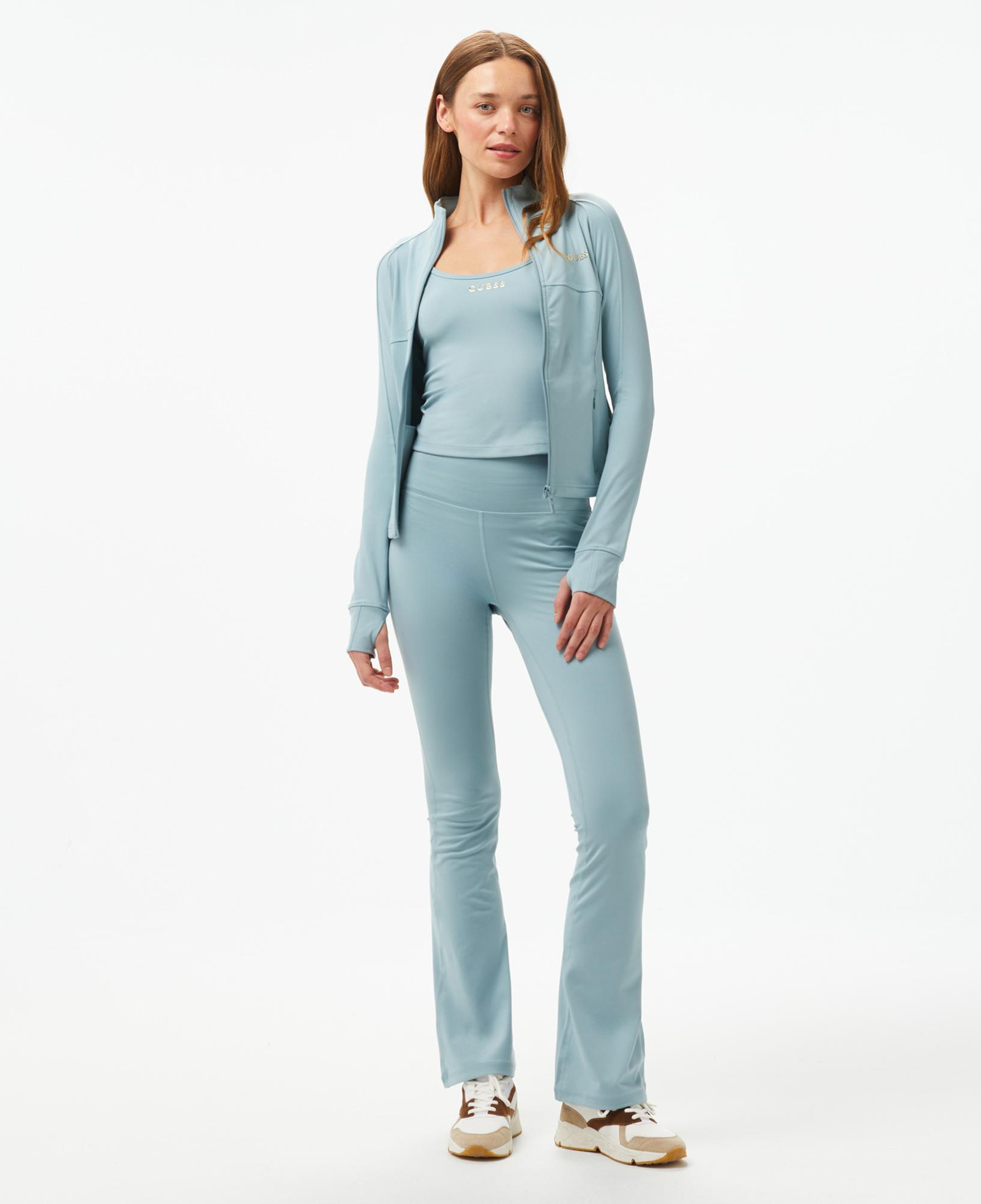 Guess Marika Mini Flare Le Poly Peach Microfiber 260 Kadın Mavi Tayt