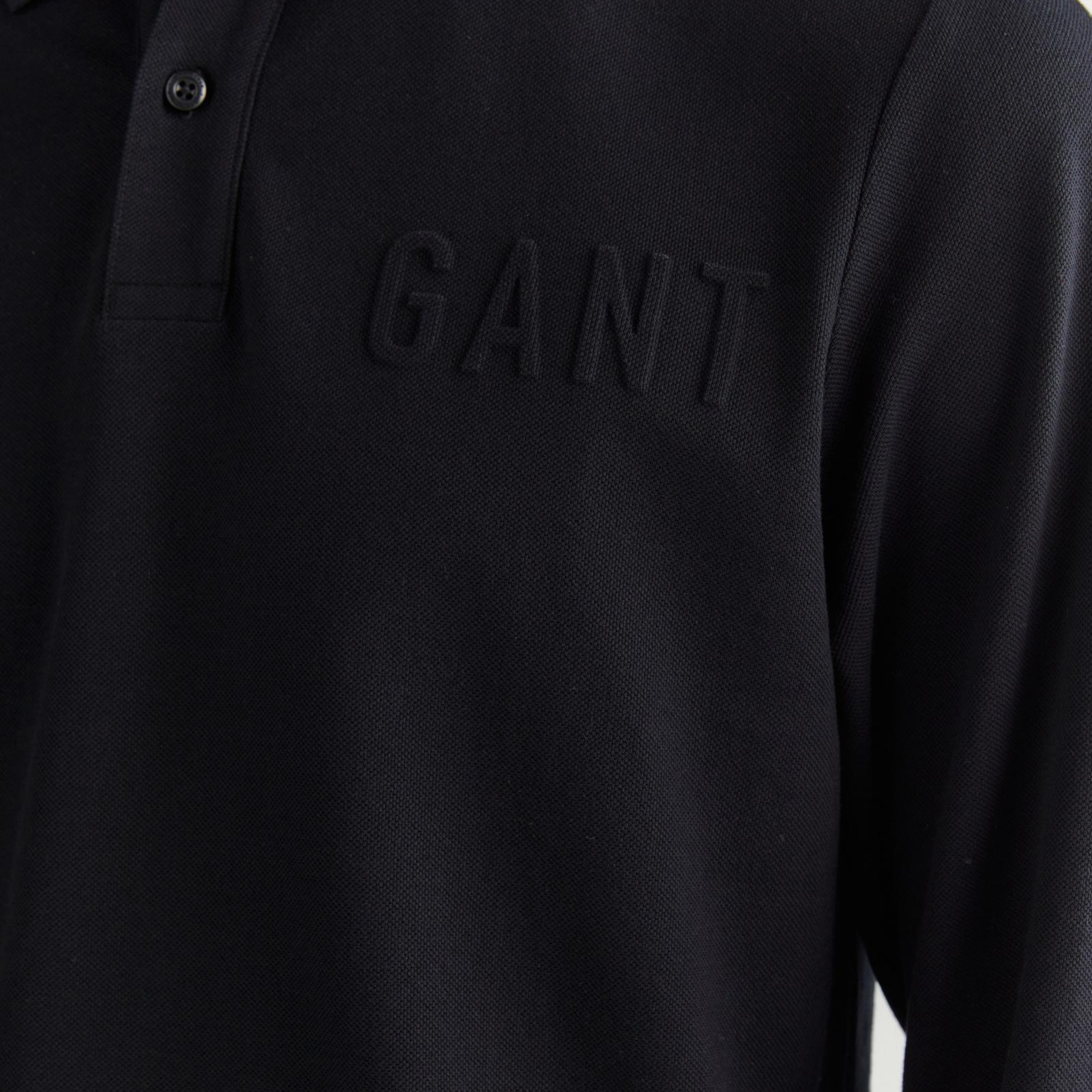 GANT Erkek Siyah Regular Fit Logolu Polo