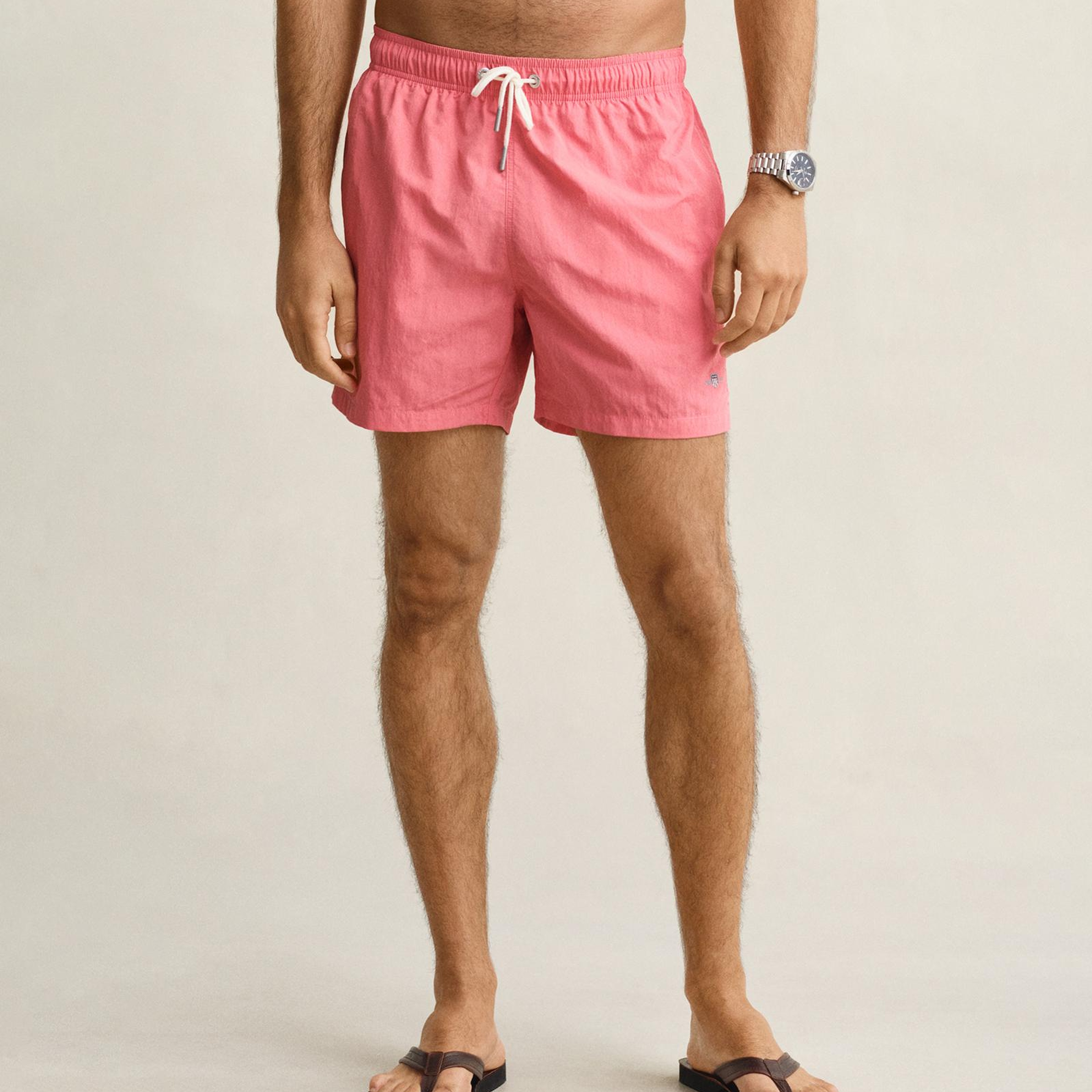 GANT Erkek Pembe Düz Logolu Mayo