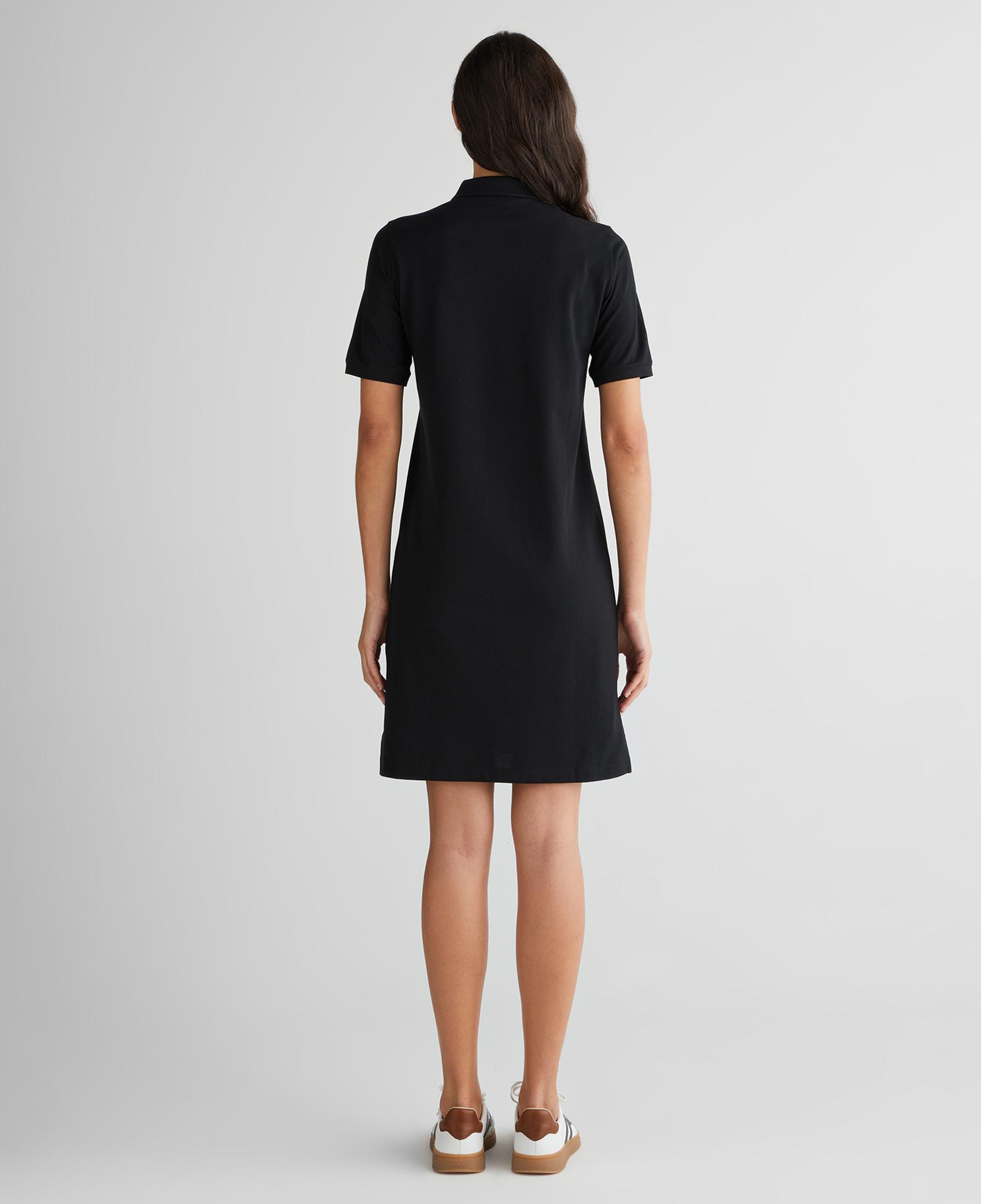 GANT Kadın Siyah Regular Fit Polo Yaka Elbise