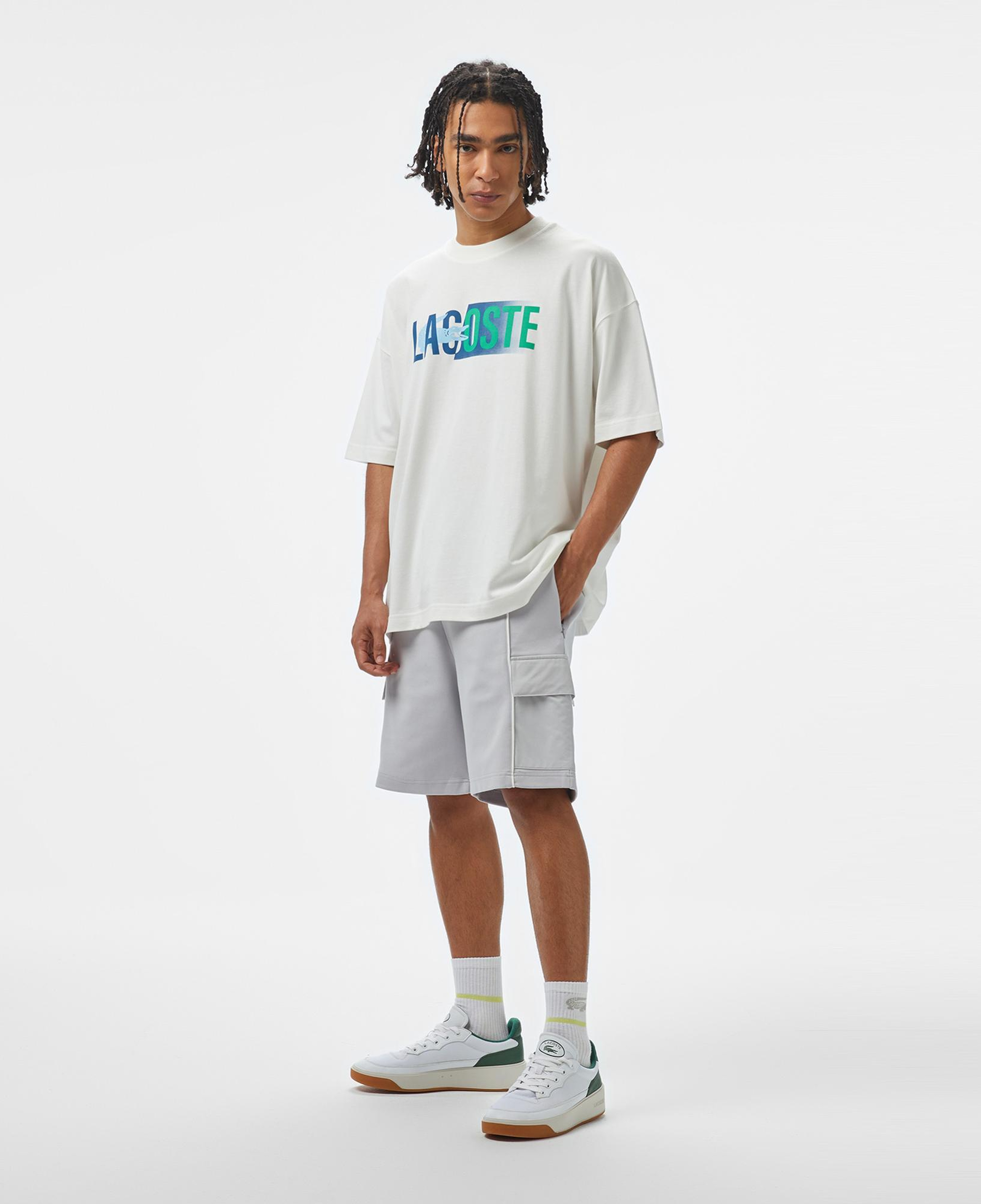Lacoste House of SuperStep x Lacoste Erkek Gri Şort
