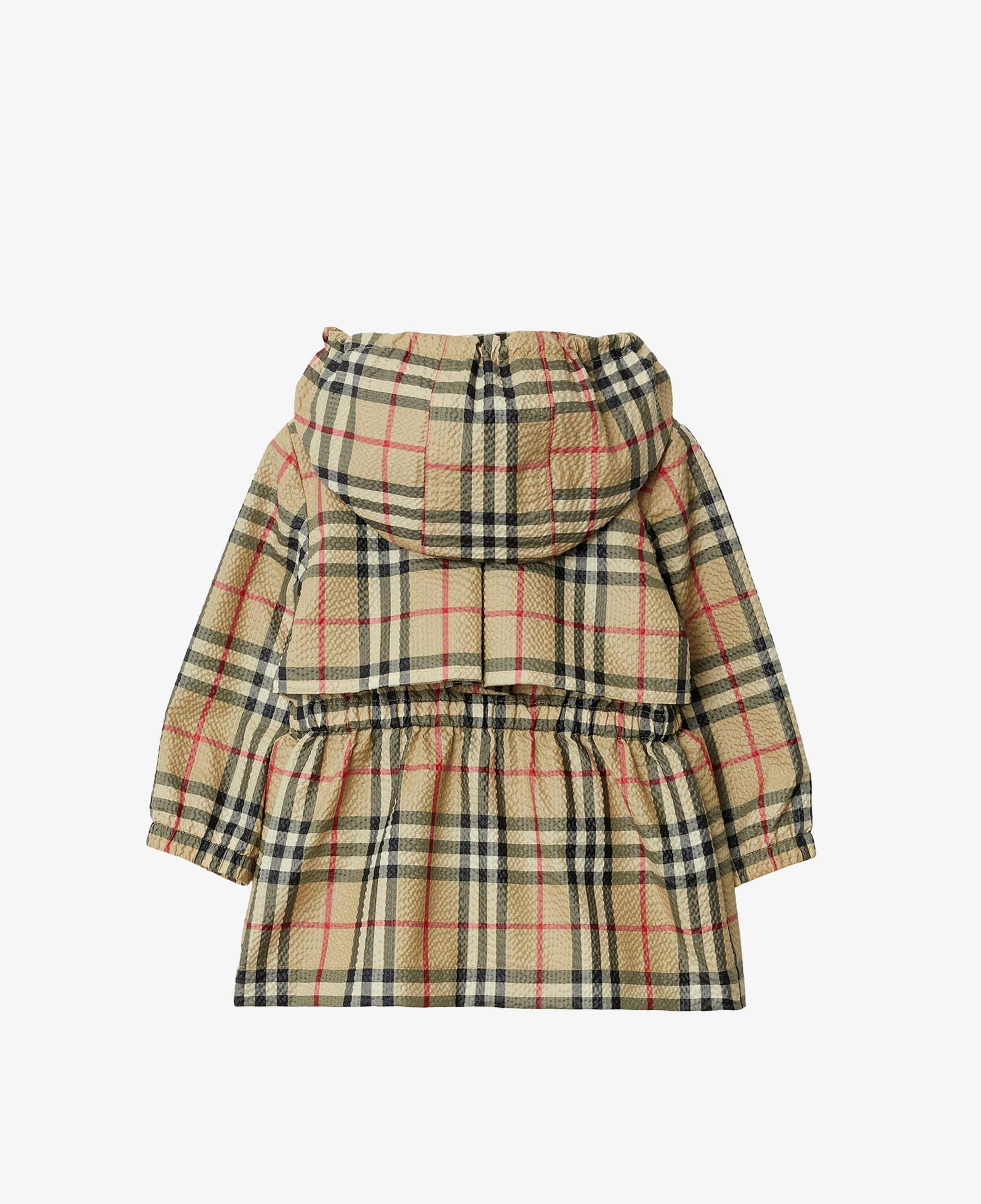 Burberry Check Kapüşonlu Çocuk Bej Ceket