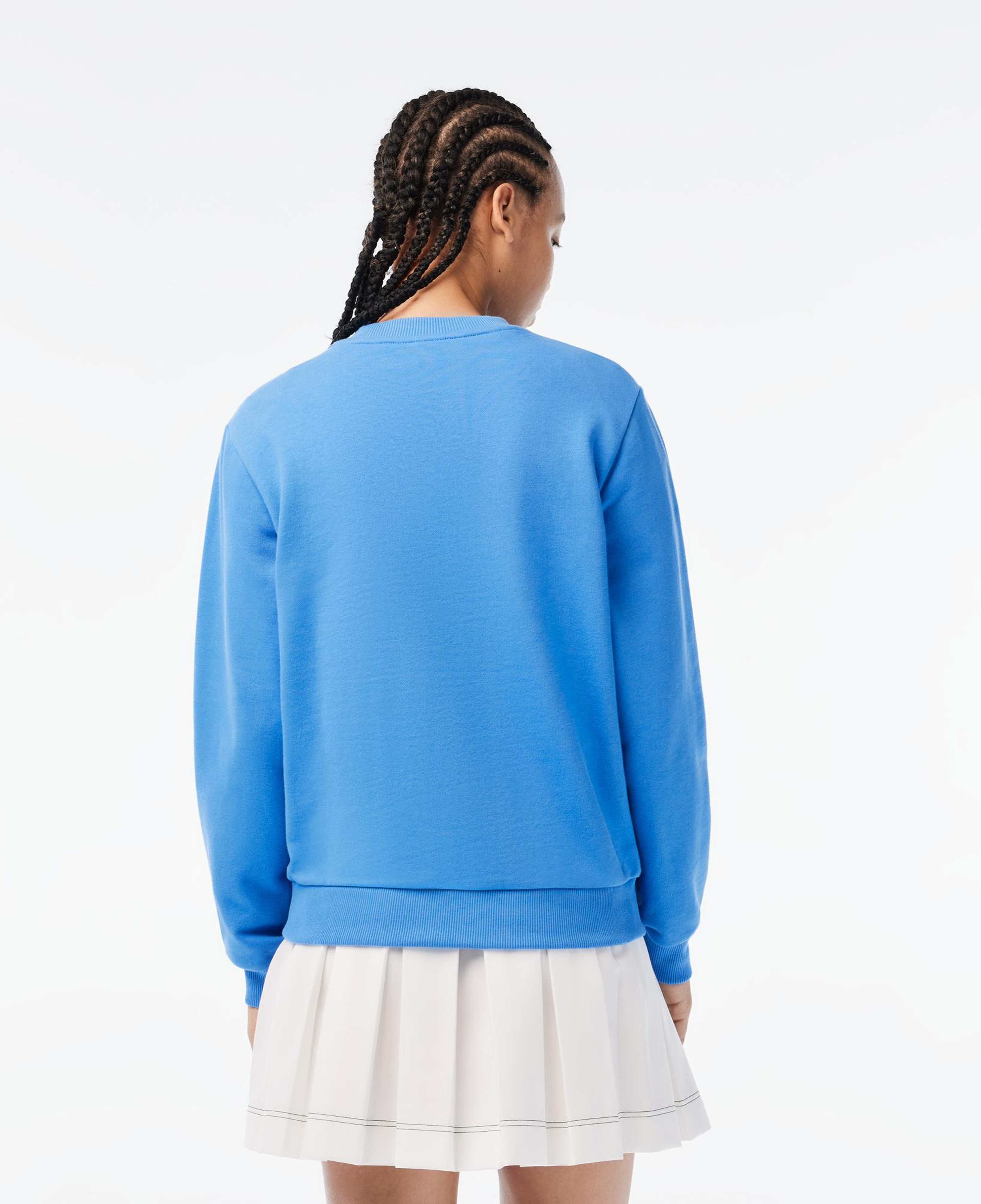 Netflix Kadın Loose Fit Bisiklet Yaka Baskılı Mavi Sweatshirt