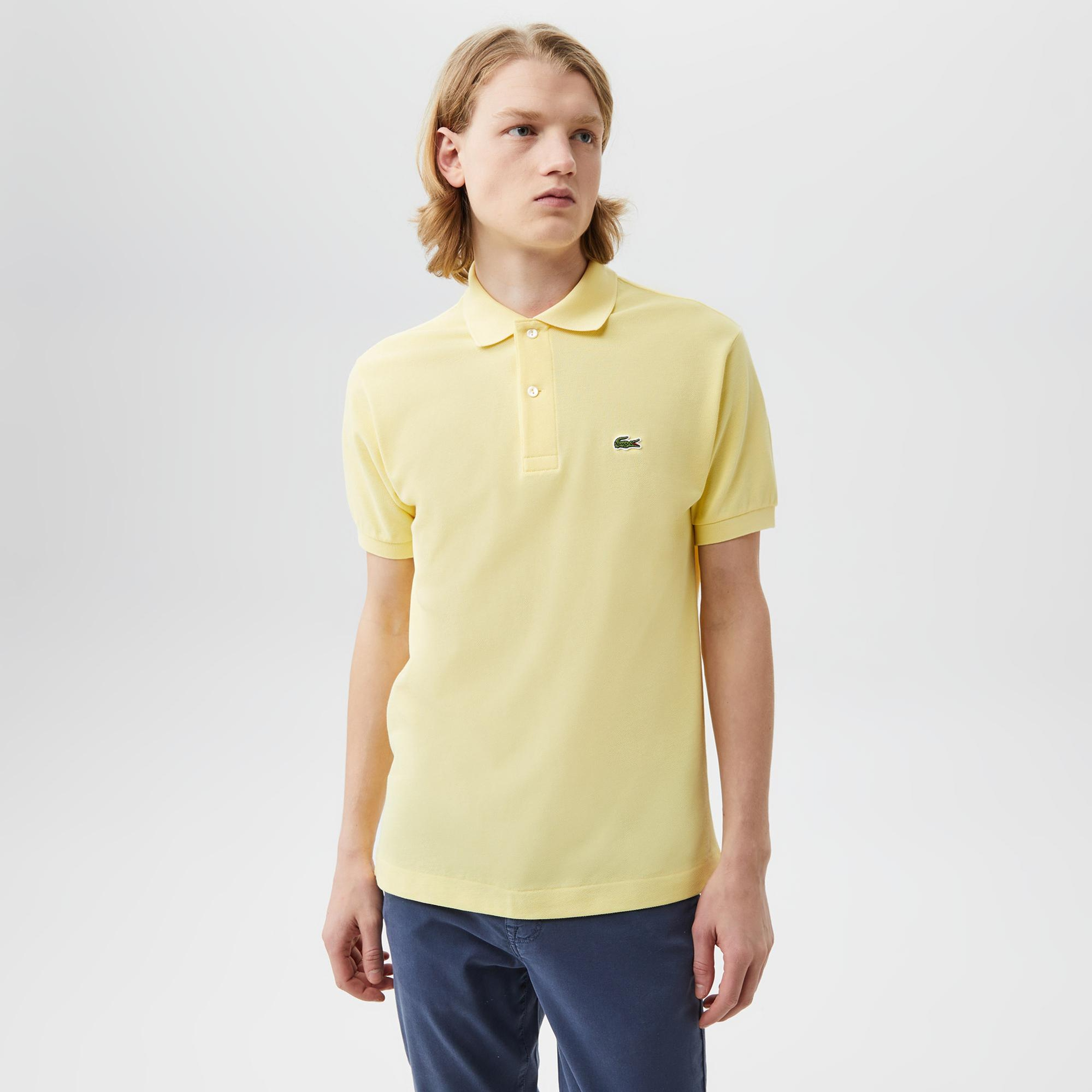 L.12.12 Erkek Classic Fit Sarı Polo