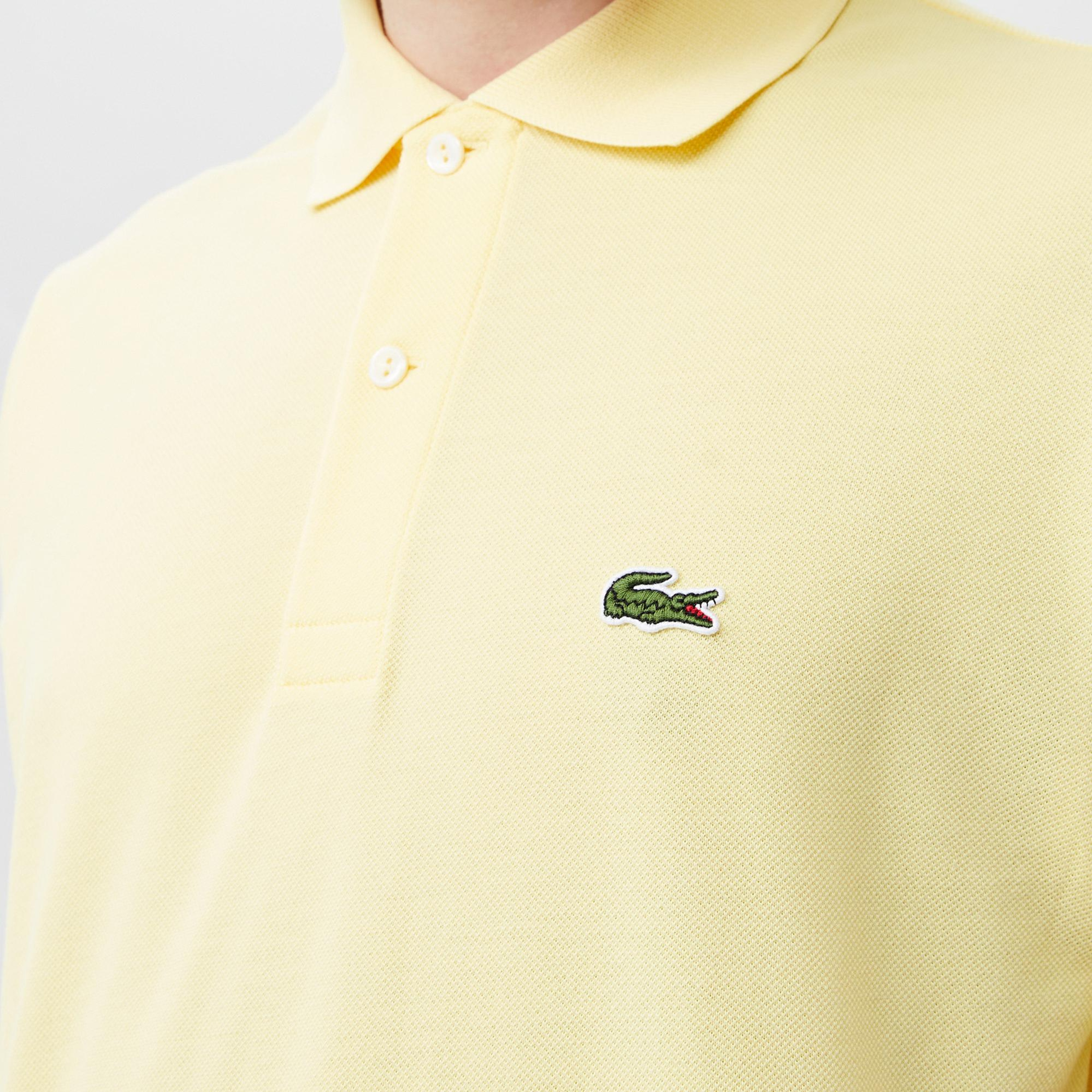 L.12.12 Erkek Classic Fit Sarı Polo