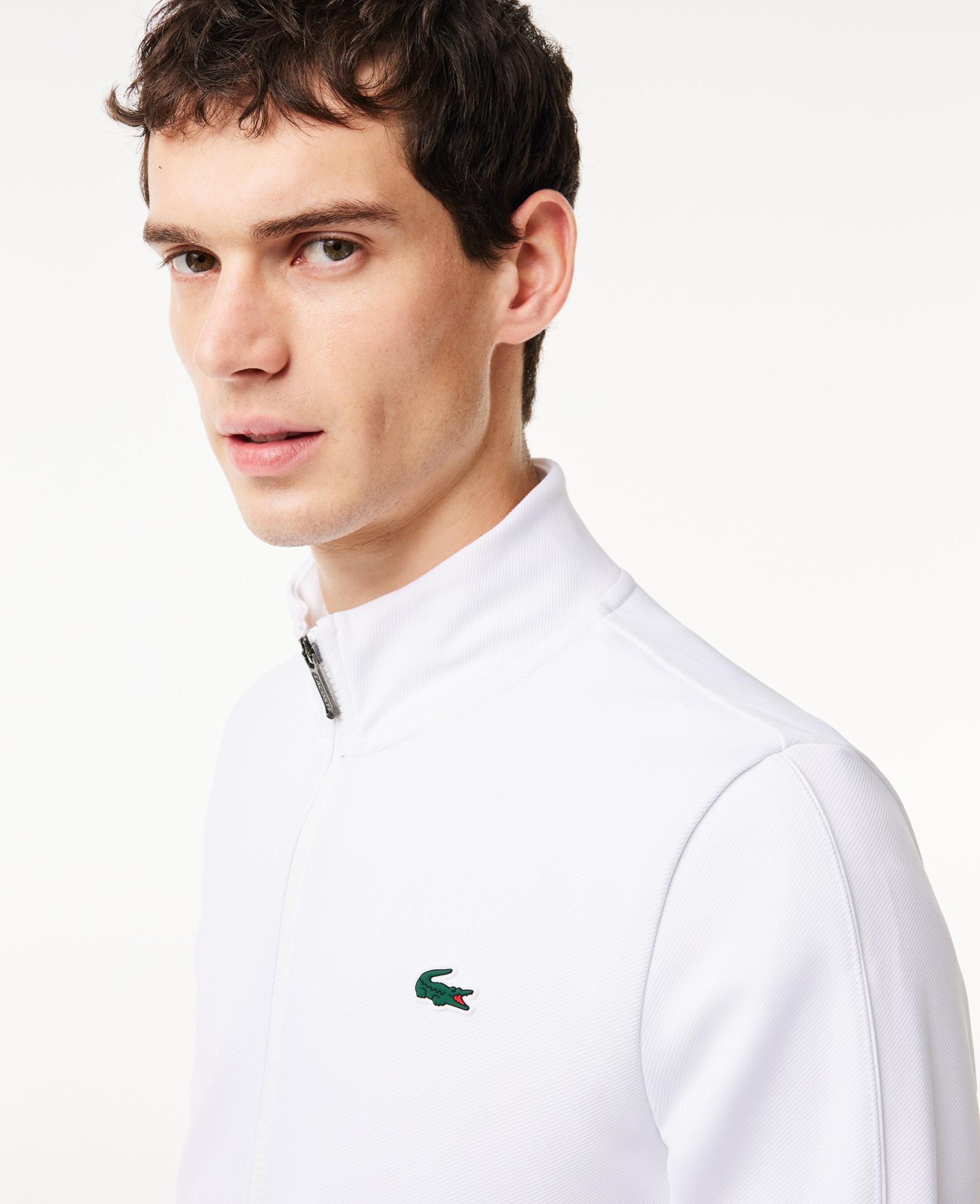 SPORT Erkek Classic Fit Fermuarlı Beyaz Sweatshirt