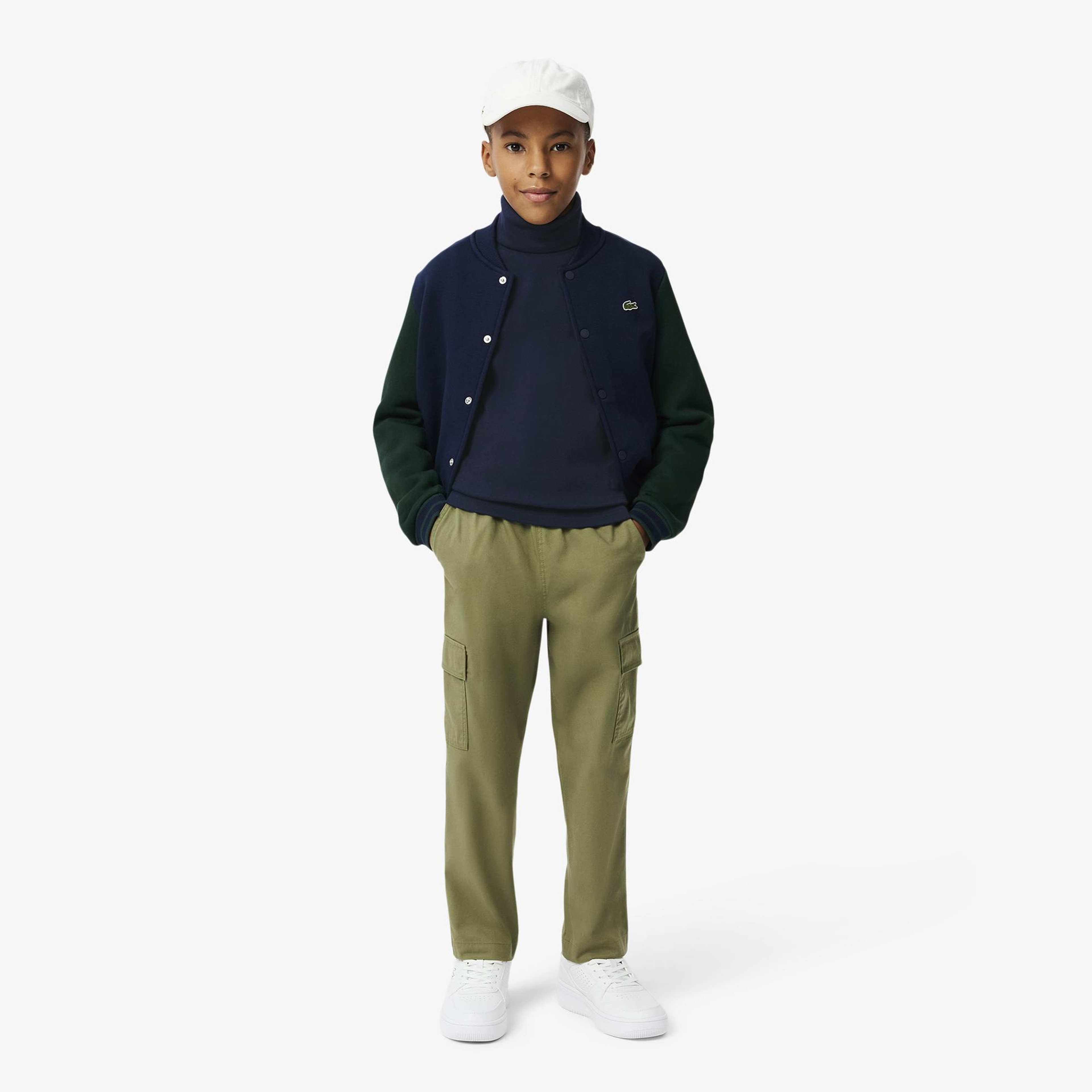 Çocuk Uzun Kollu Boğazlı Yaka Lacivert T-Shirt