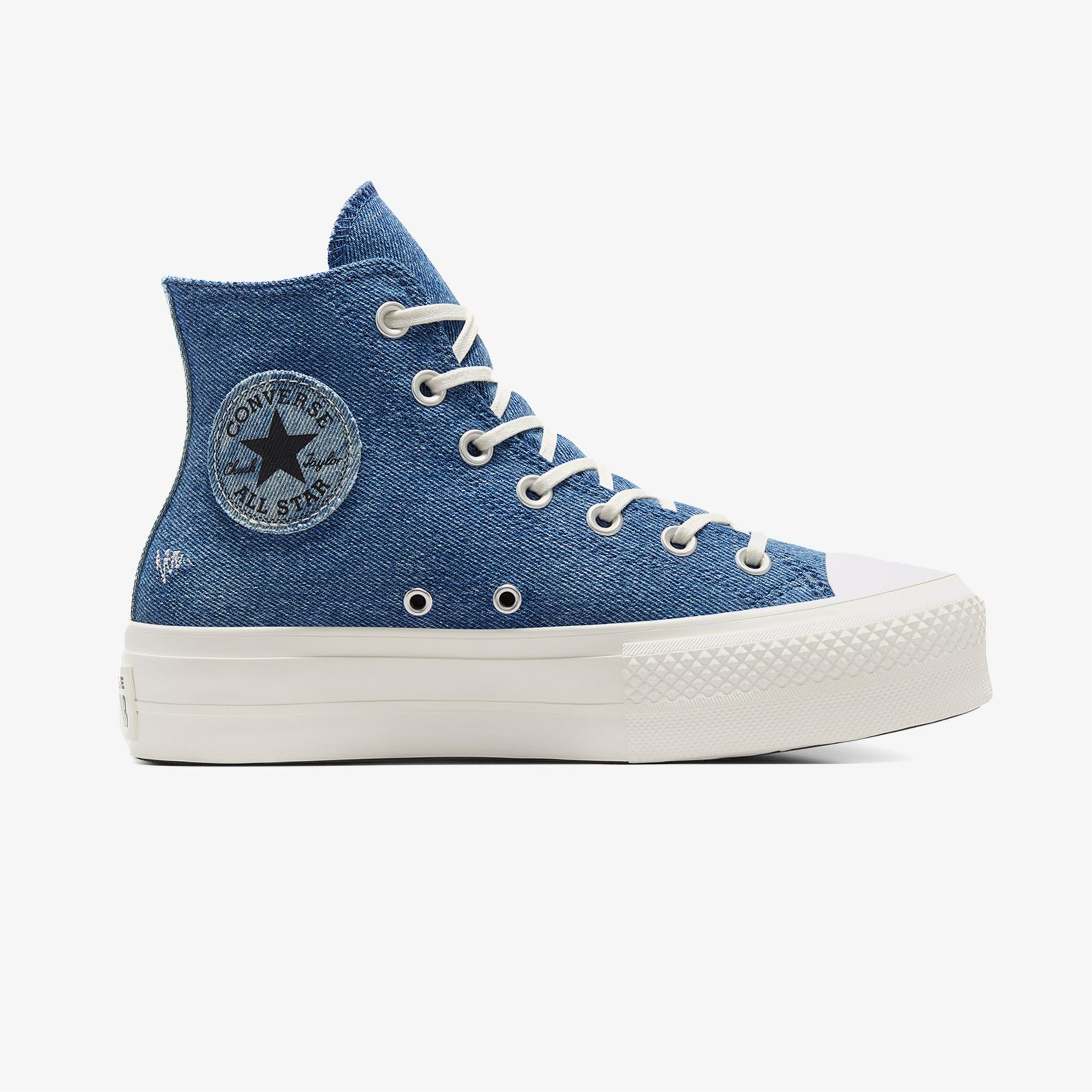 Converse Chuck Taylor All Star Lift Kadın Lacivert Denim Platform Sneaker