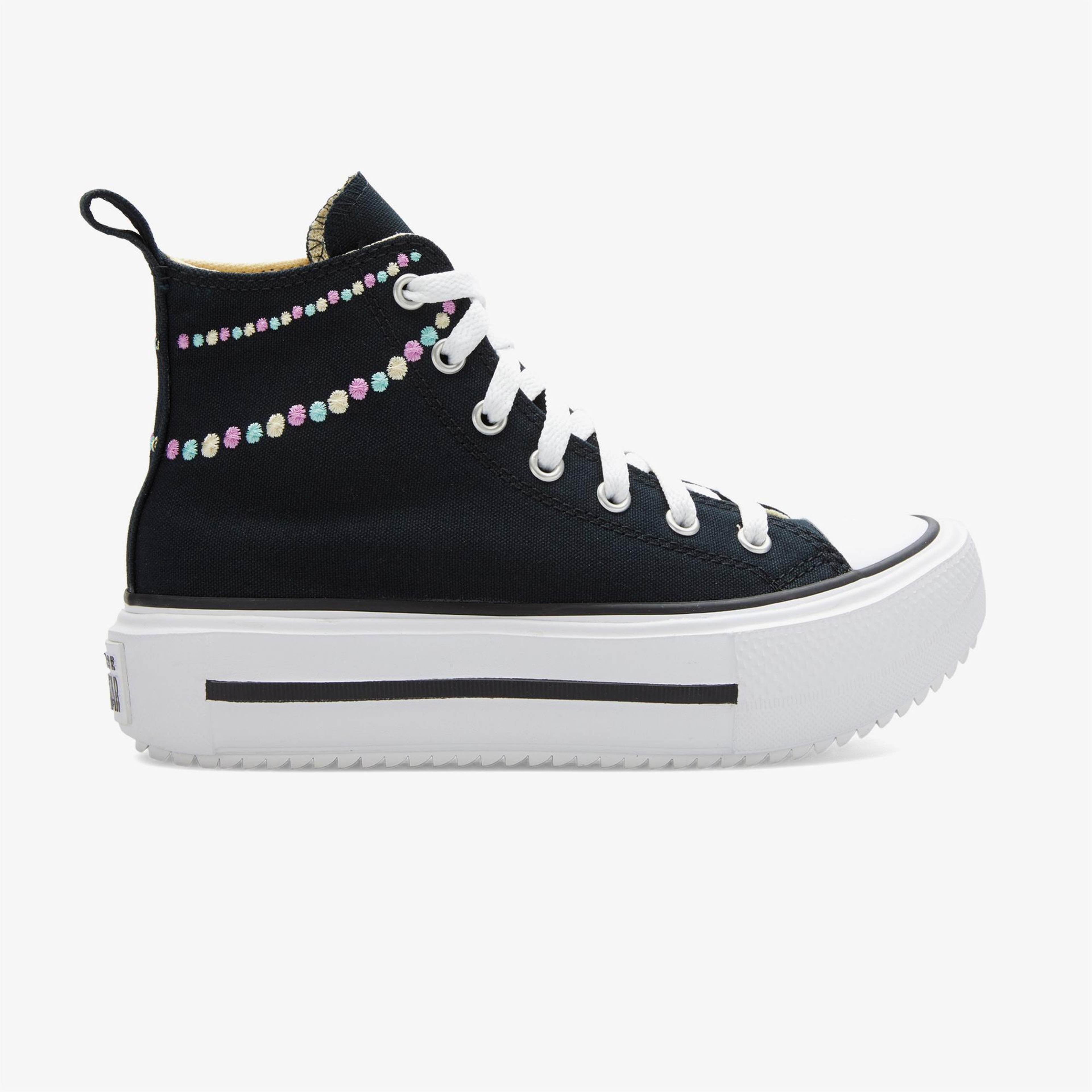 Converse Chuck Taylor All Star Lift Double Stack Çocuk Siyah Sneaker