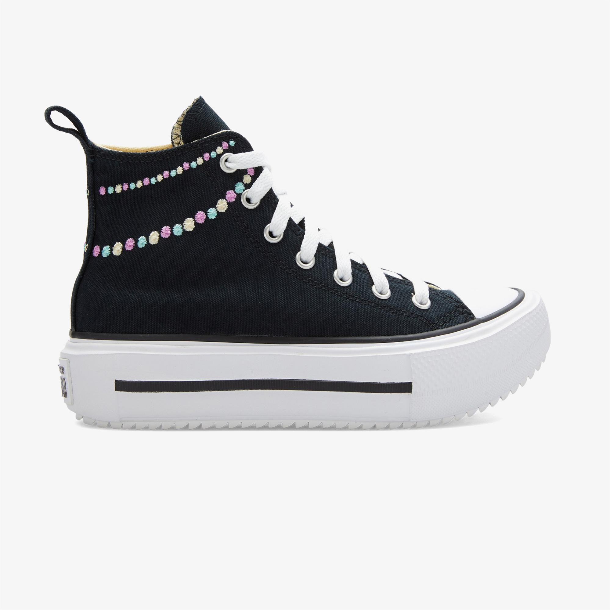 Converse Chuck Taylor All Star Lift Double Stack Çocuk Siyah Sneaker