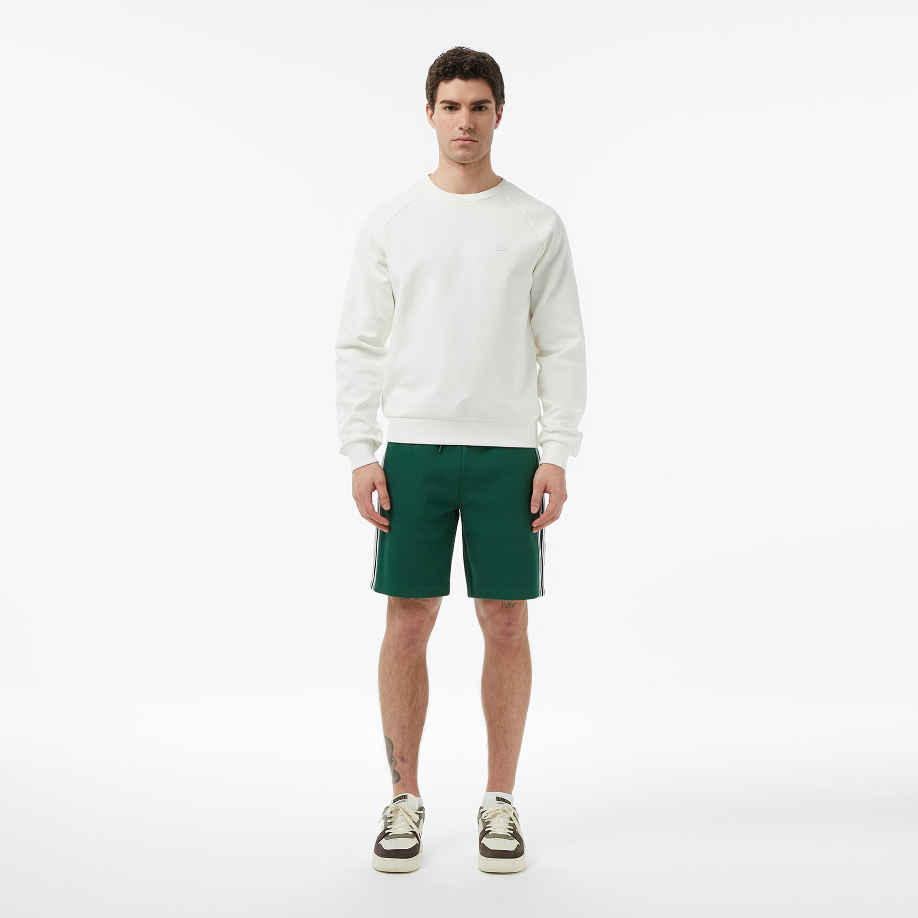 Lacoste Erkek Classic Fit Bisiklet Yaka Krem Sweatshirt