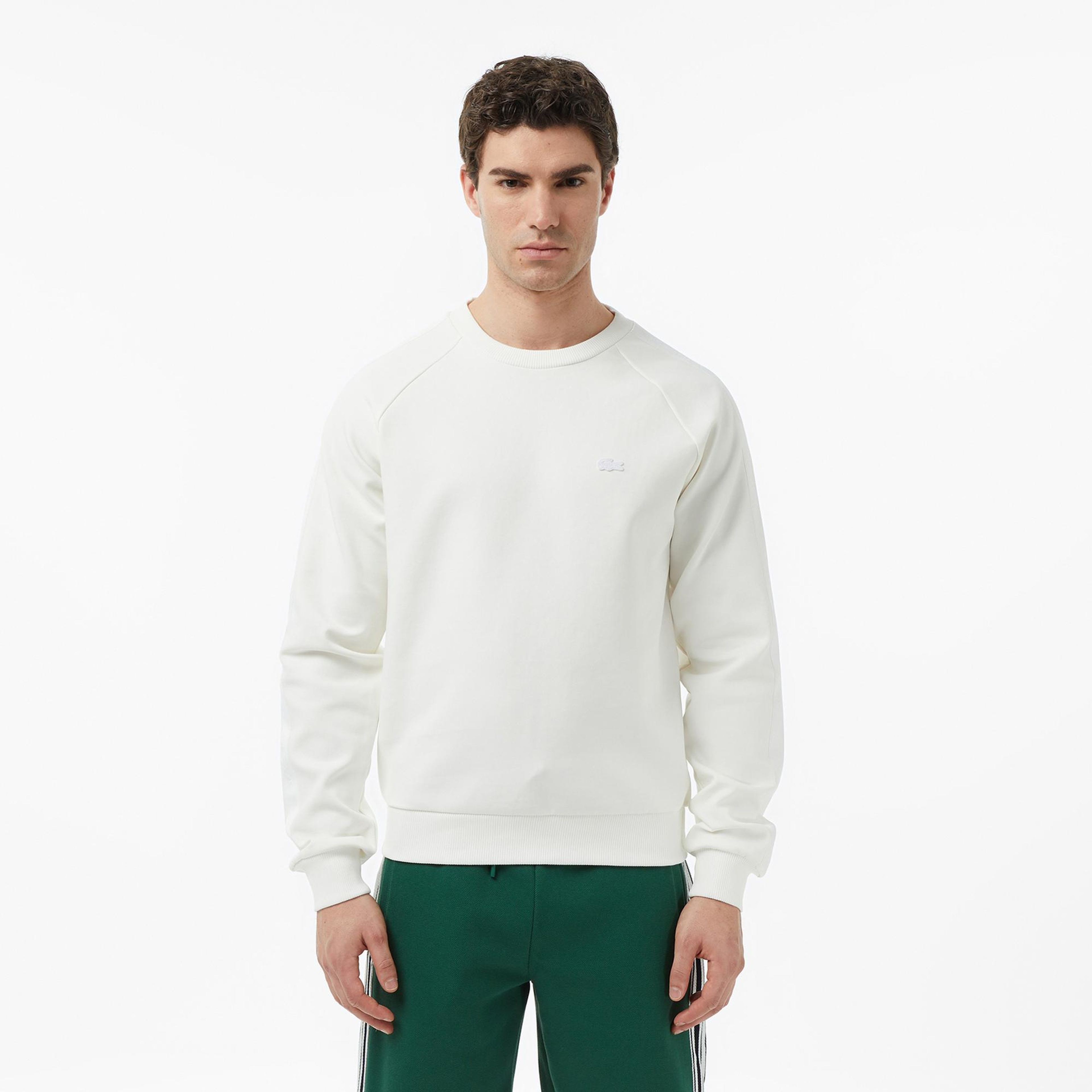 Lacoste Erkek Classic Fit Bisiklet Yaka Krem Sweatshirt