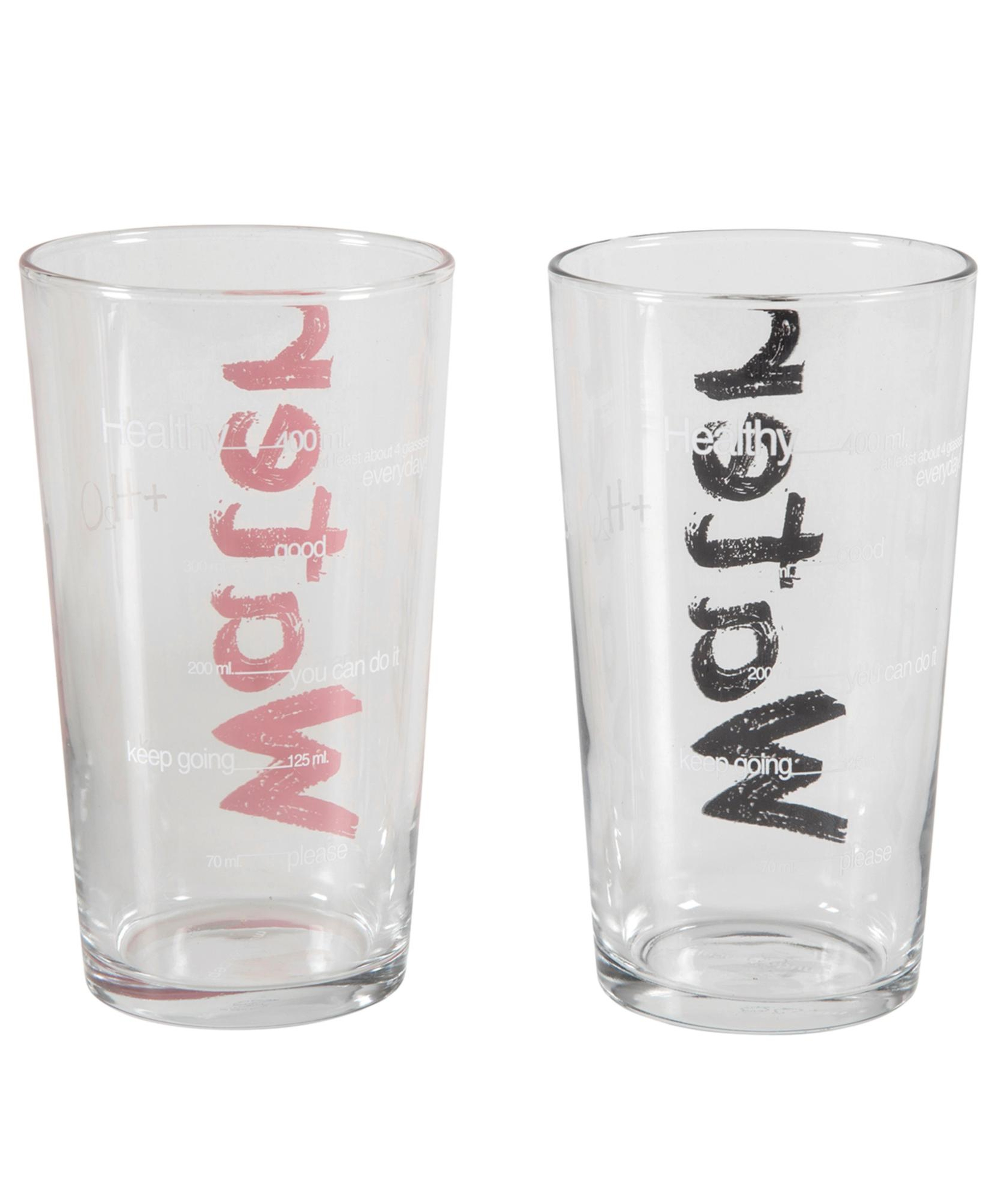 WATER BARDAK 570 ML 2'Lİ SET -SİYAH&PEMBE